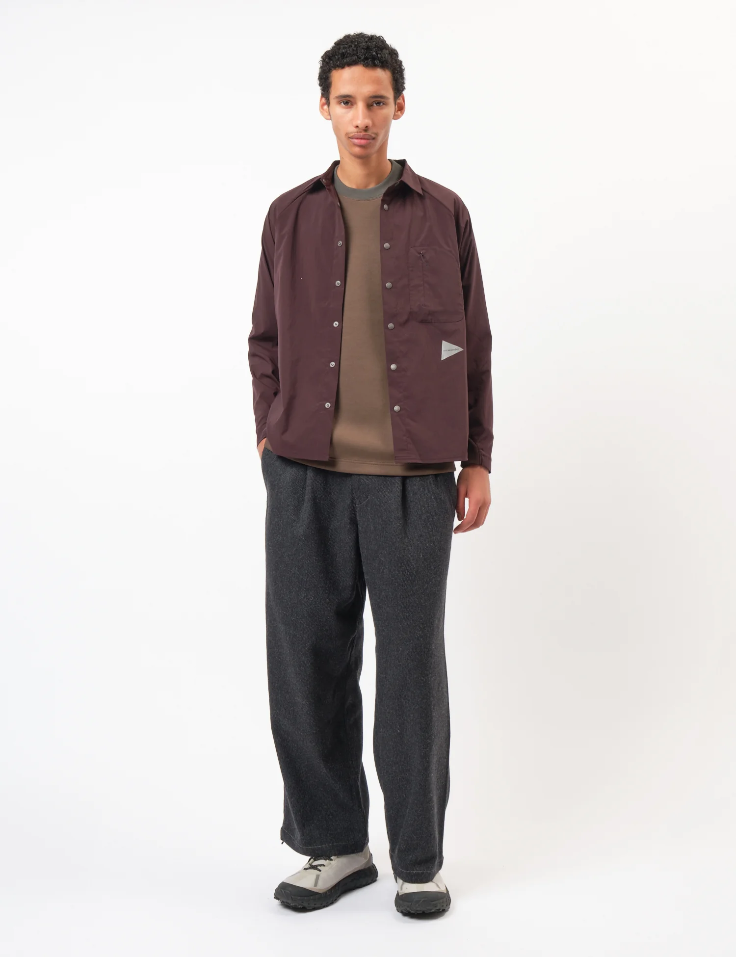 and Wander Fleece Base Long Sleeve Shirt - Bordeaux - Image 3