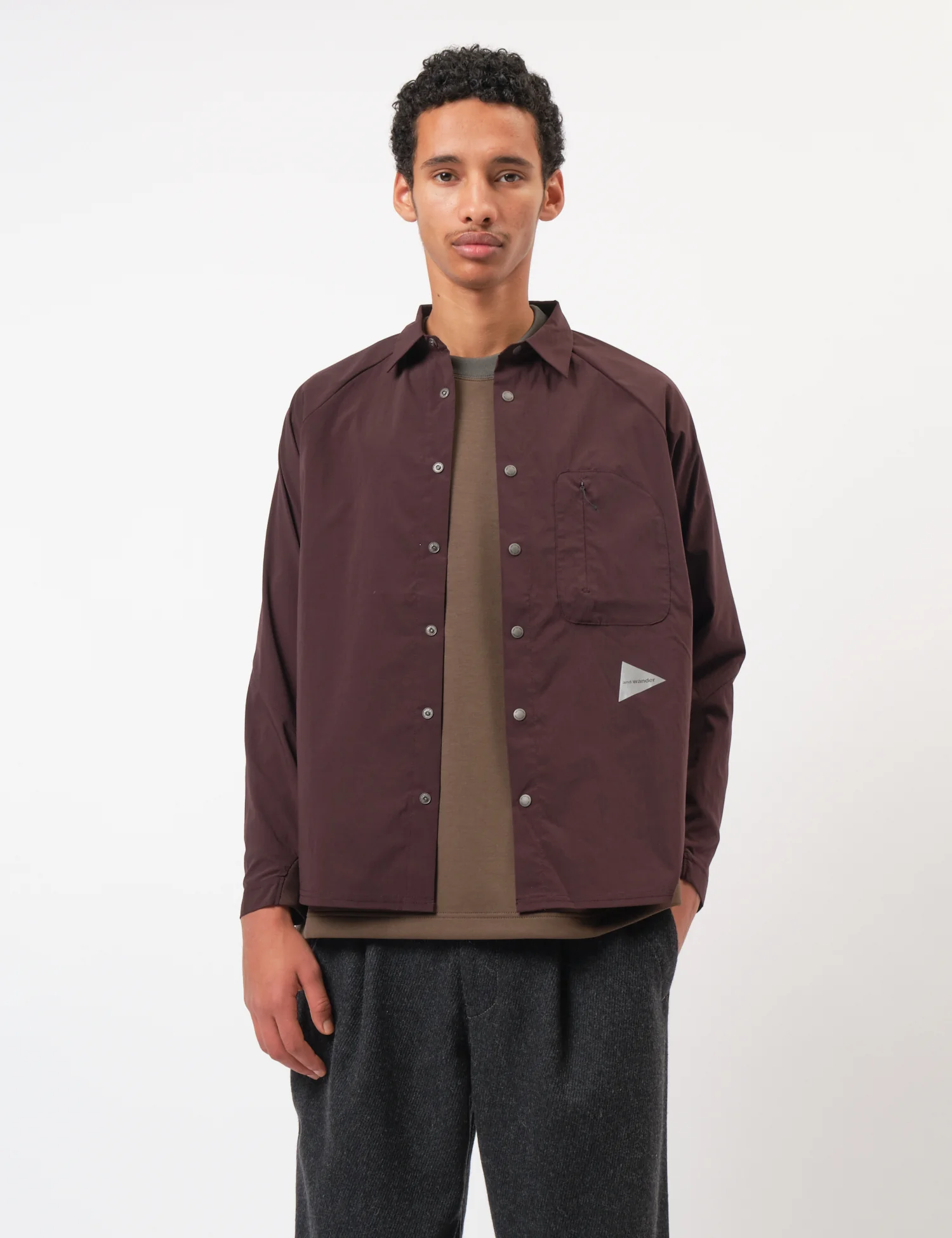 and Wander Fleece Base Long Sleeve Shirt - Bordeaux - Image 4