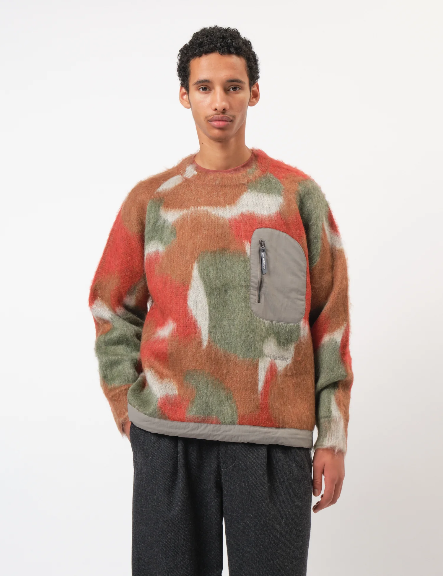 and Wander Mix Colour Shaggy Knit Sweater - Brown - Image 4