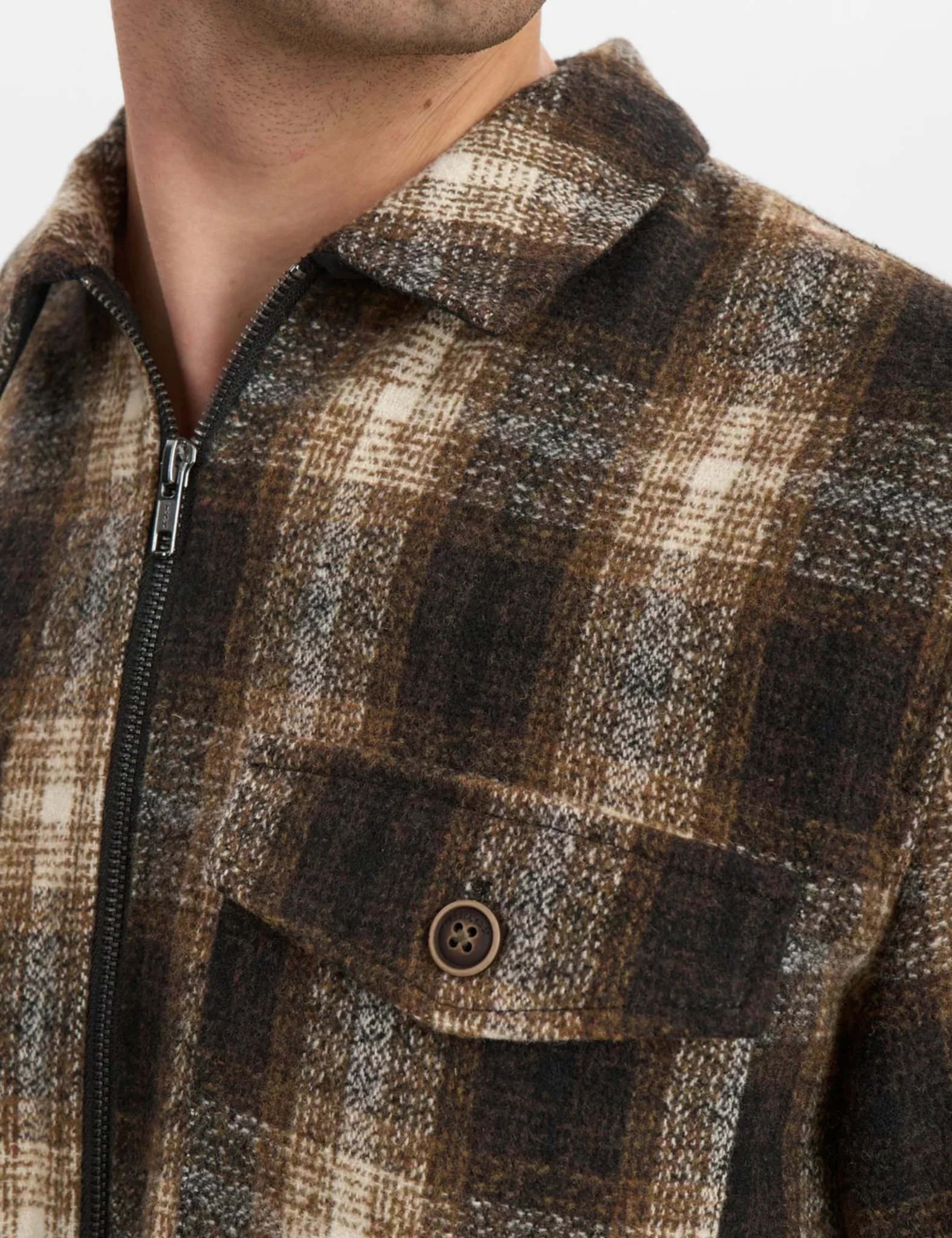 Anerkjendt Akhanky Wool Overshirt - Carafe Brown - Image 2