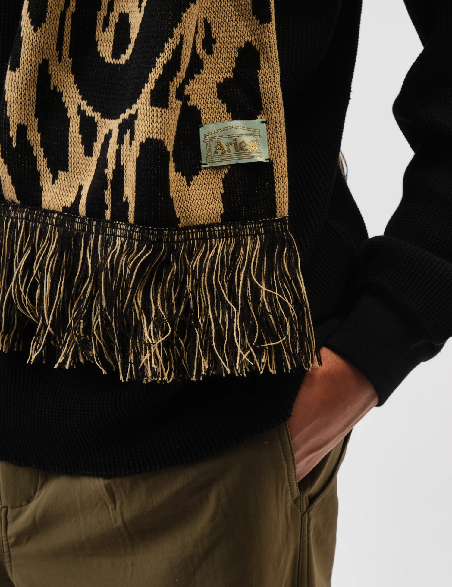 Aries J'Adoro Aries Leopard Scarf - Beige - Image 3