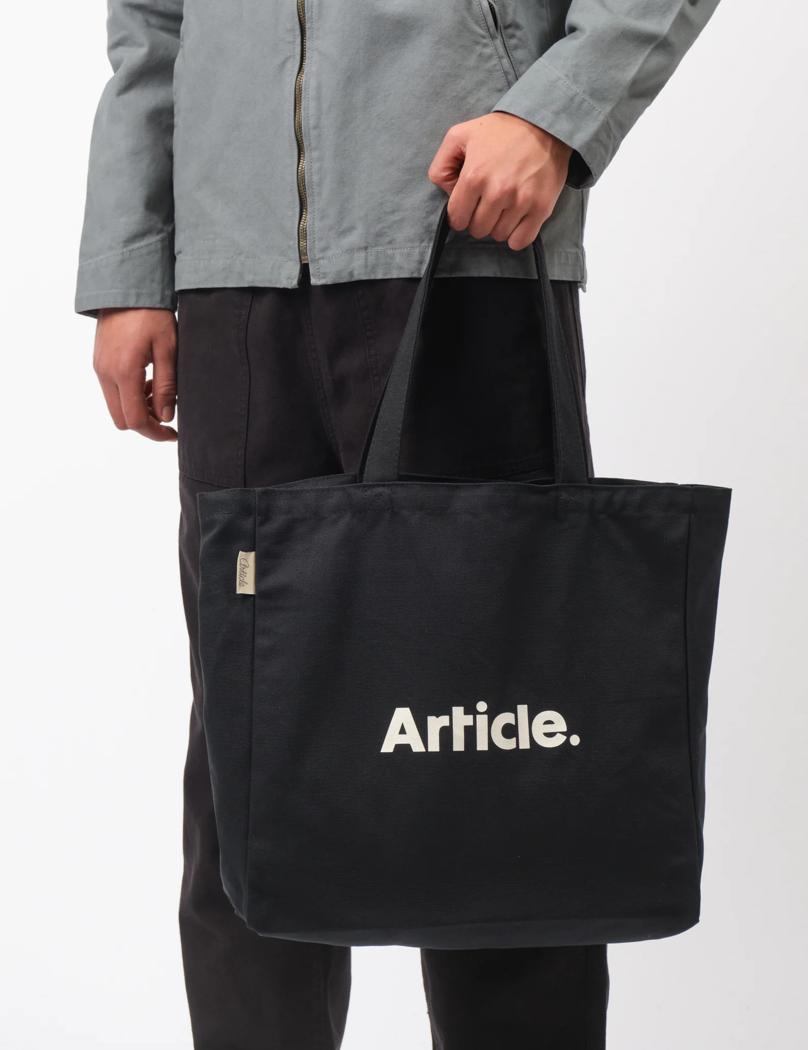 Article Organic Heavy Canvas Tote Bag - Black - Image 3