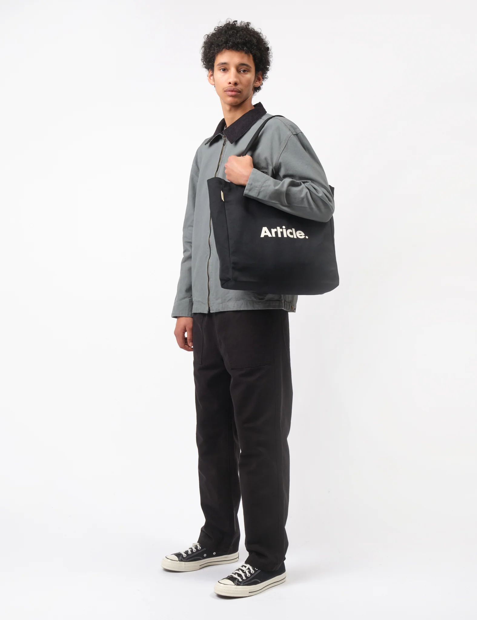 Article Organic Heavy Canvas Tote Bag - Black - Image 4