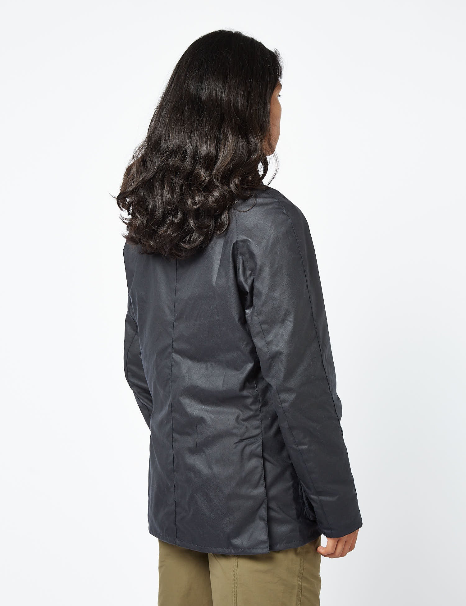 Barbour Ashby Wax Jacket - Navy Blue - Image 4