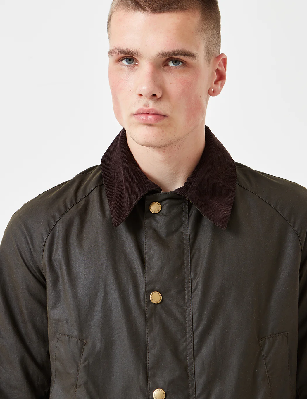 Barbour Ashby Wax Jacket - Olive Green - Image 4