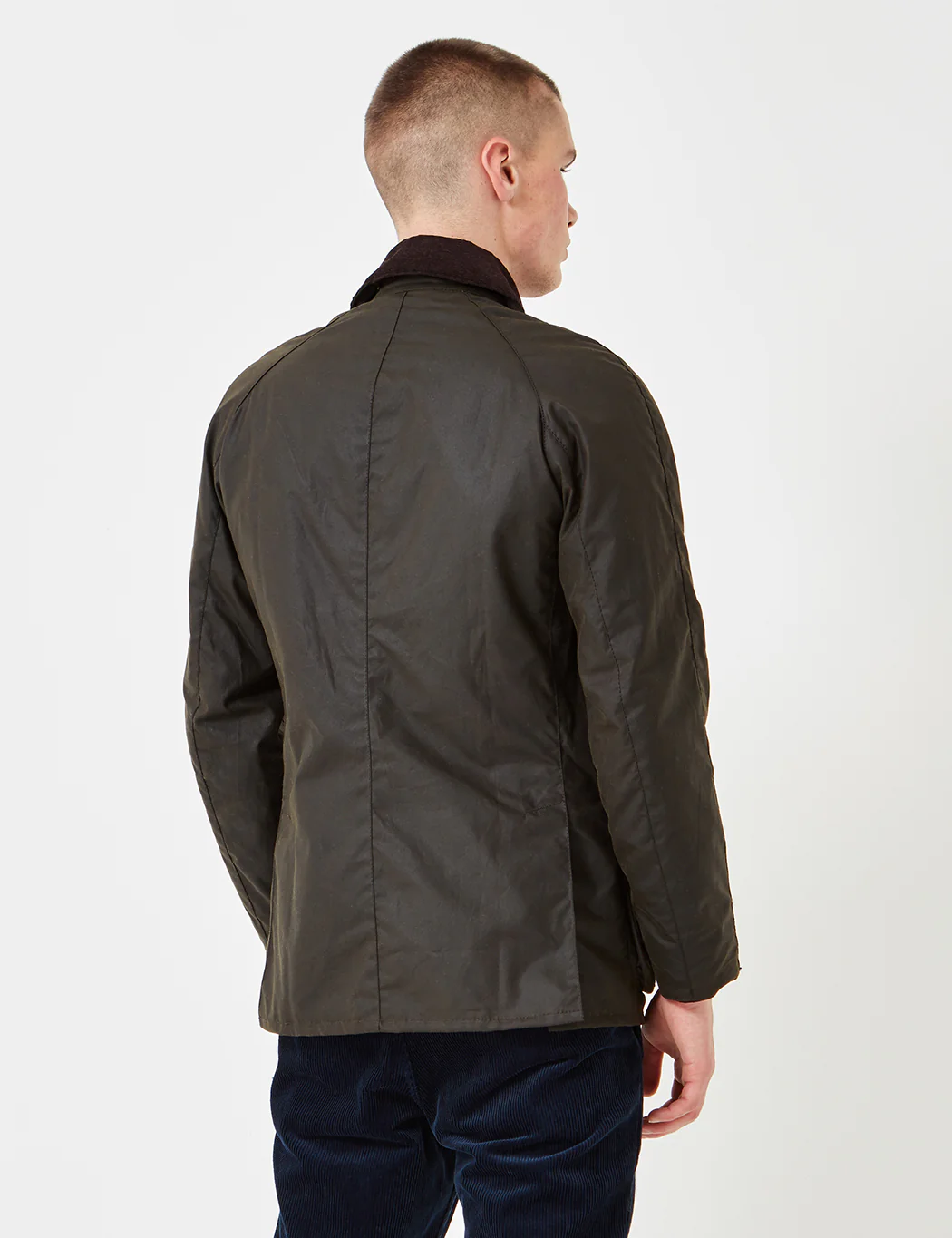 Barbour Ashby Wax Jacket - Olive Green - Image 5