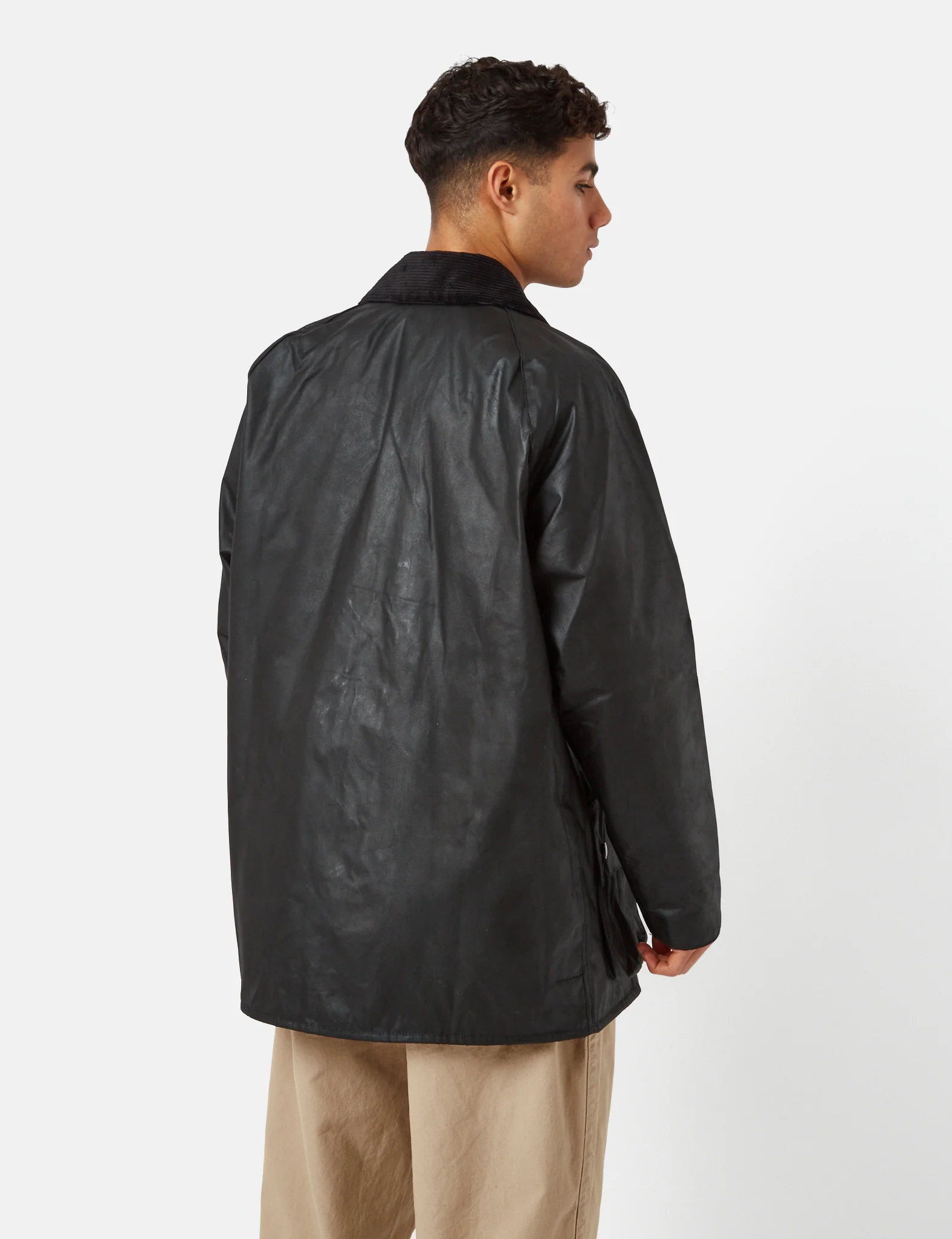 Barbour Beaufort Wax Jacket - Black - Image 6