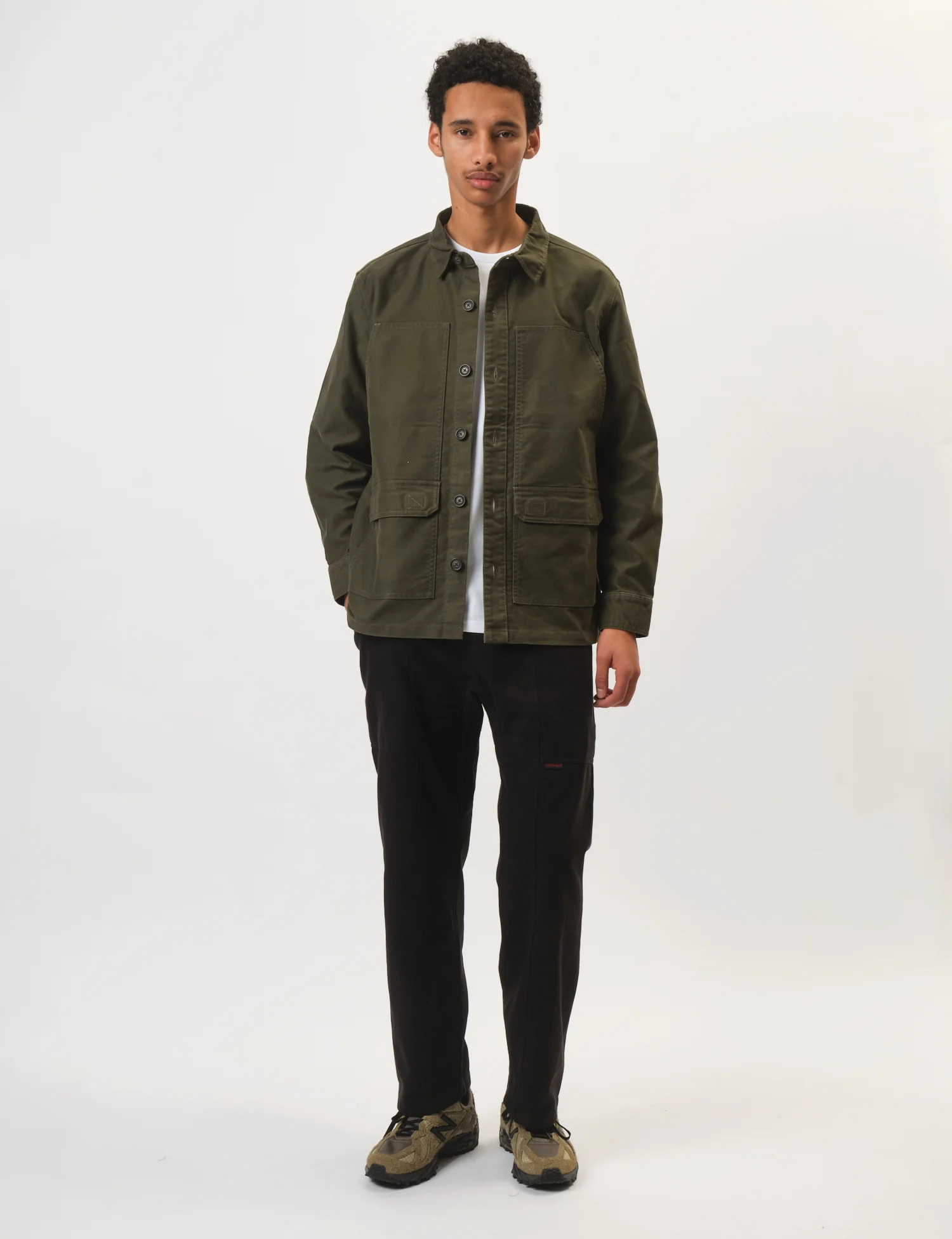 Barbour Newbirch Cotton Sateen Overshirt - Forest Green - Image 3