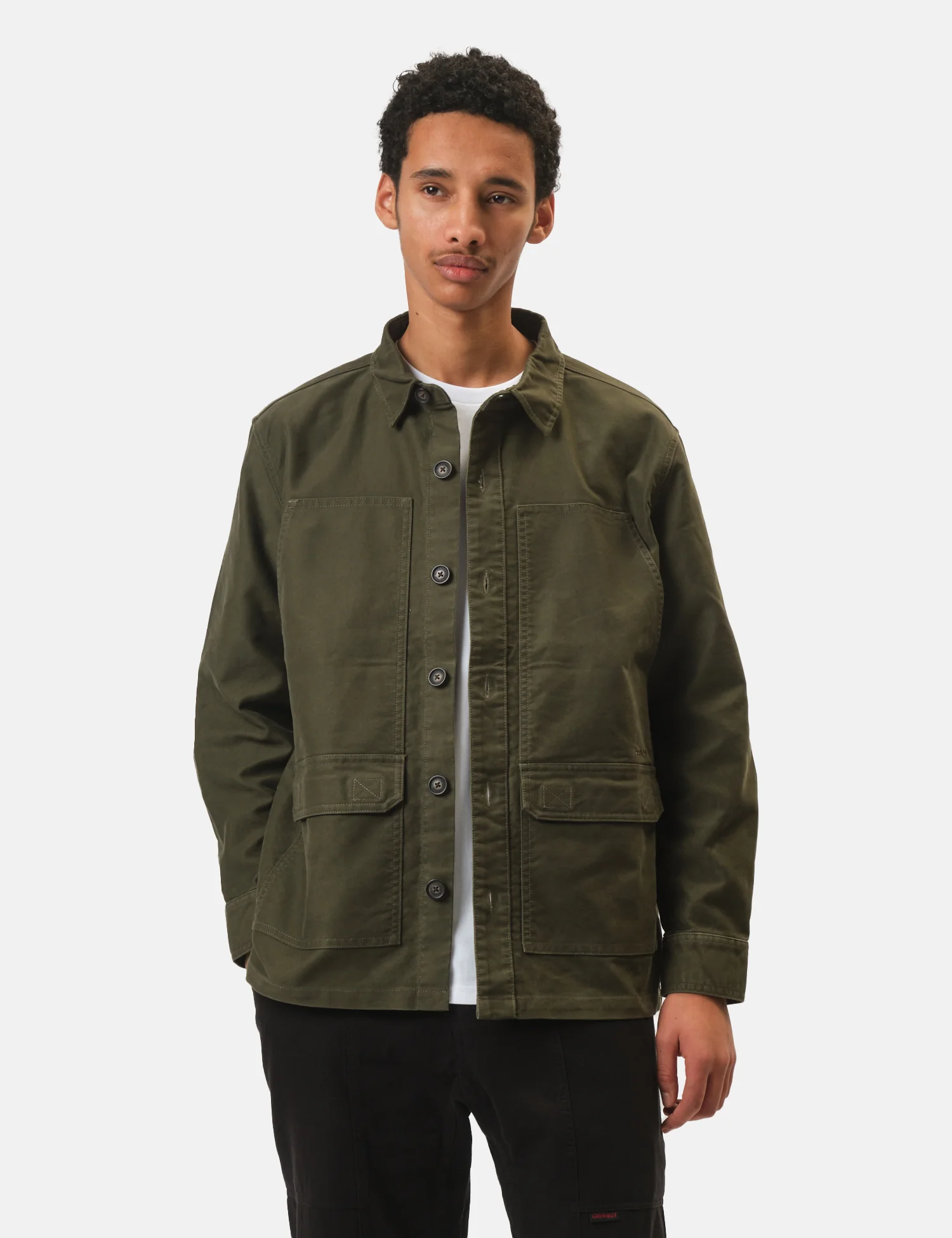 Barbour Newbirch Cotton Sateen Overshirt - Forest Green - Image 4