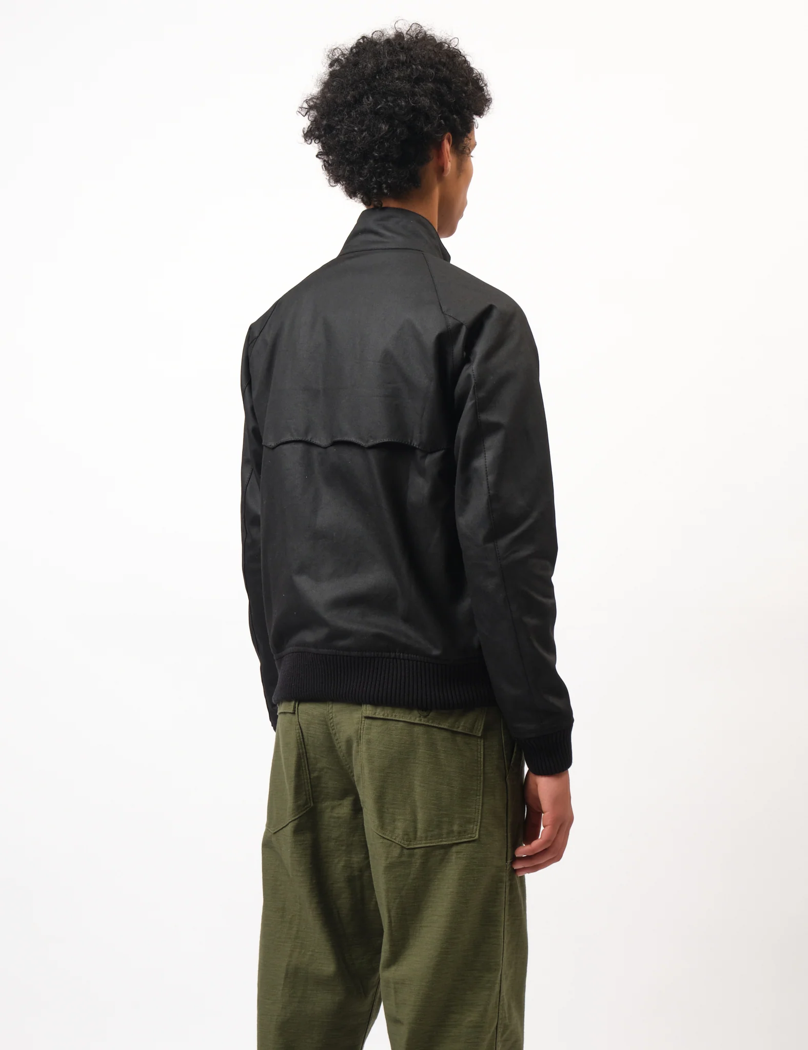 Barbour x Baracuta Porton G9 Wax Harrington Jacket - Black - Image 4