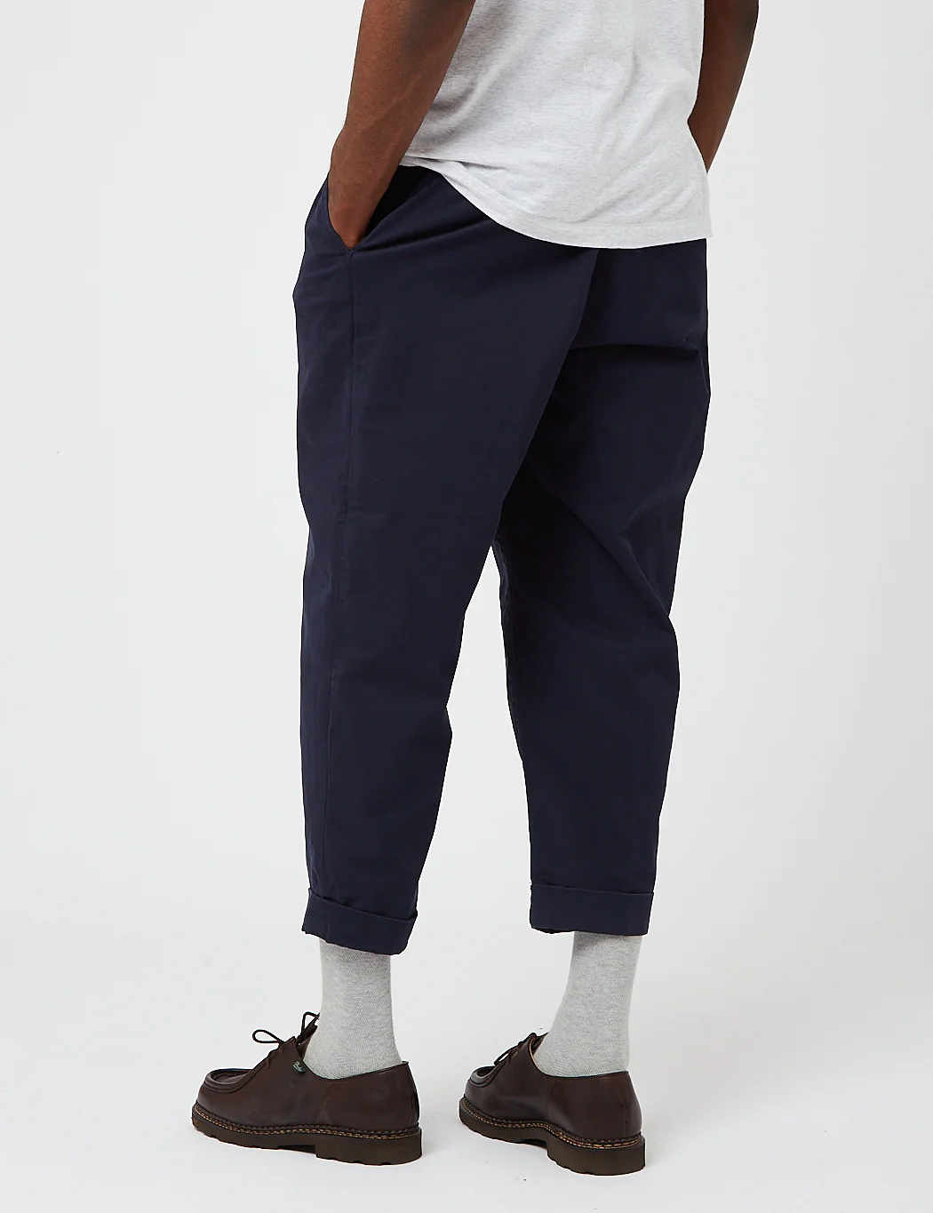 Beams Plus 2 Pleat Twill Pants - Dark Navy Blue - Image 10