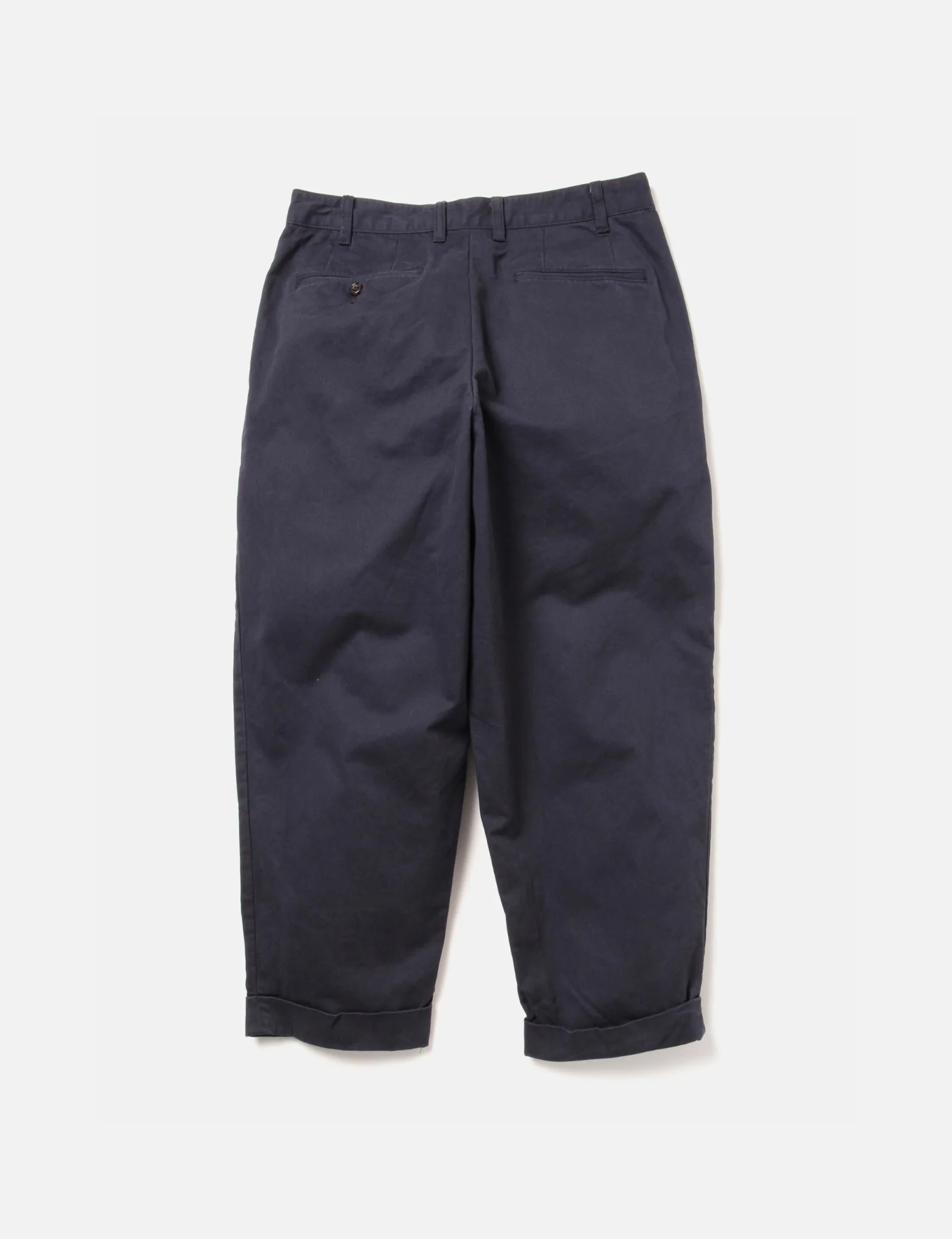 Beams Plus 2 Pleat Twill Pants - Dark Navy Blue - Image 11