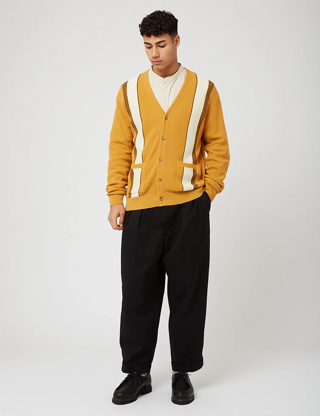 Beams Plus 2 Pleat Twill Trousers - Black - Image 10