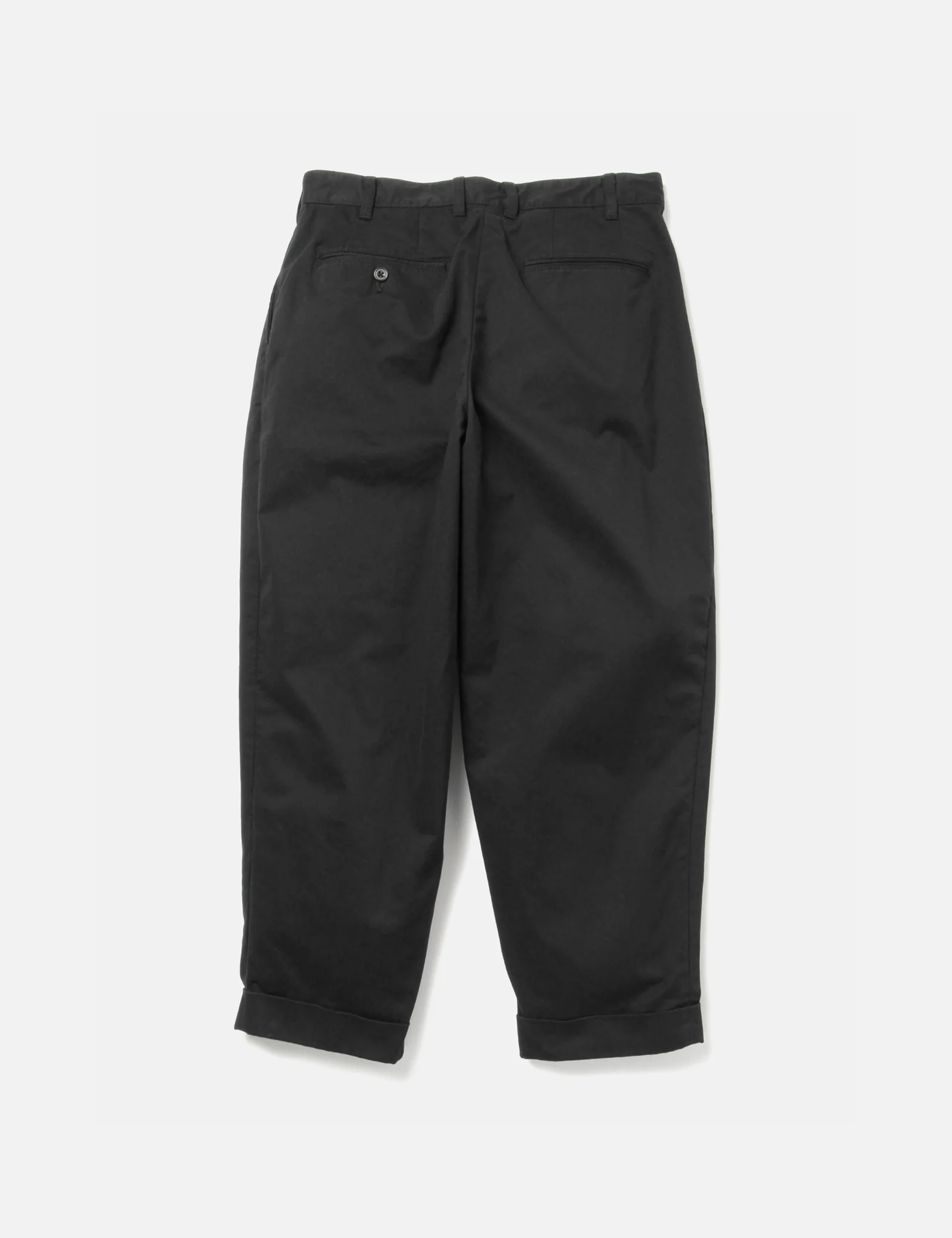 Beams Plus 2 Pleat Twill Trousers - Black - Image 18