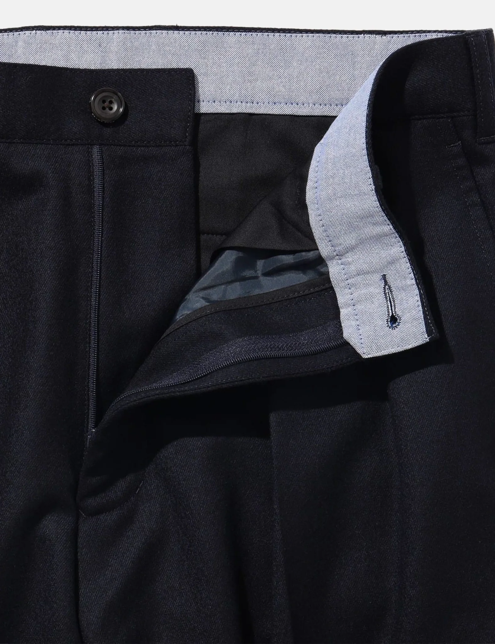 Beams Plus 2 Pleats Tapered Flannel - Navy Blue - Image 5