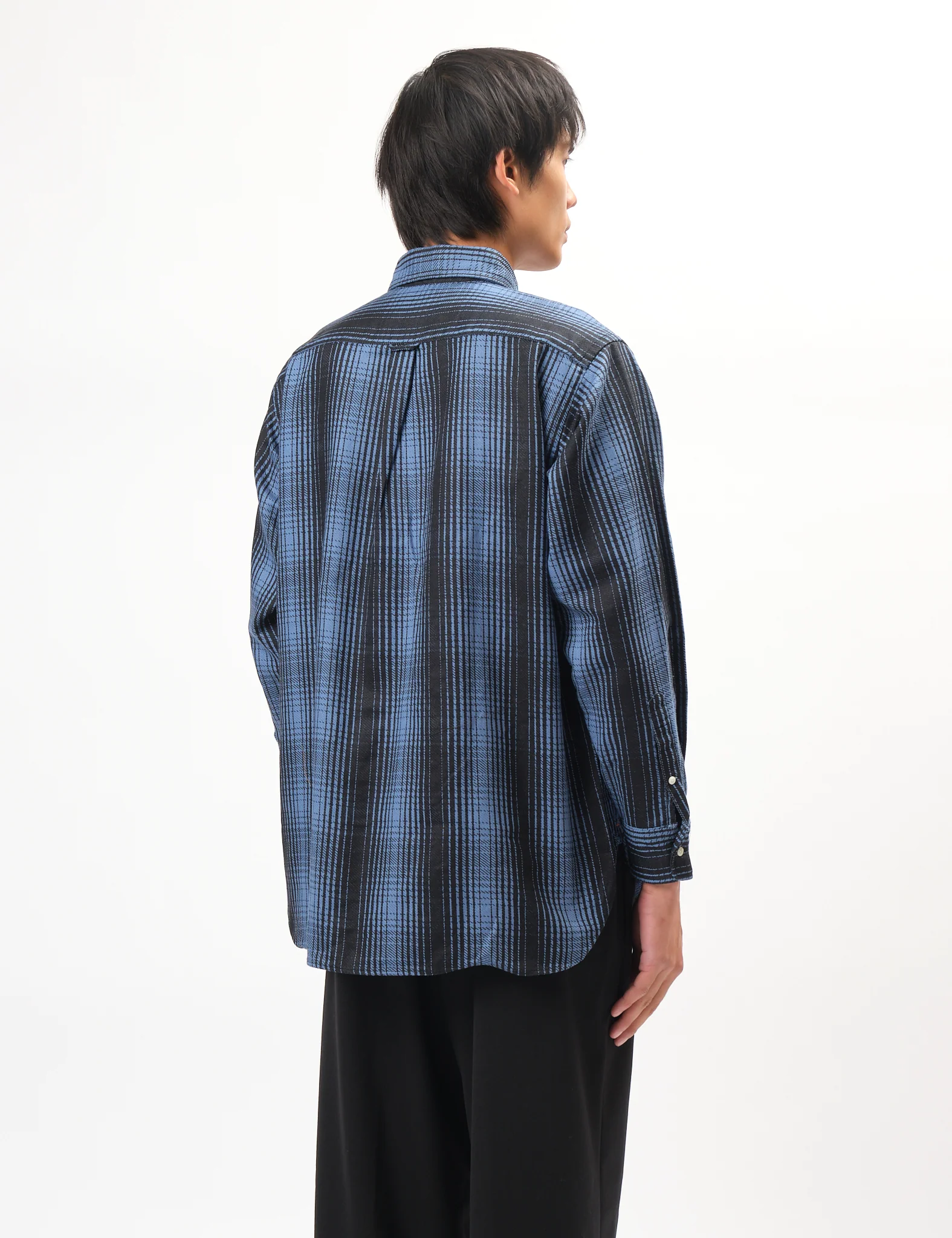 Beams Plus B.D. Check Print Flannel Shirt - Blue - Image 4