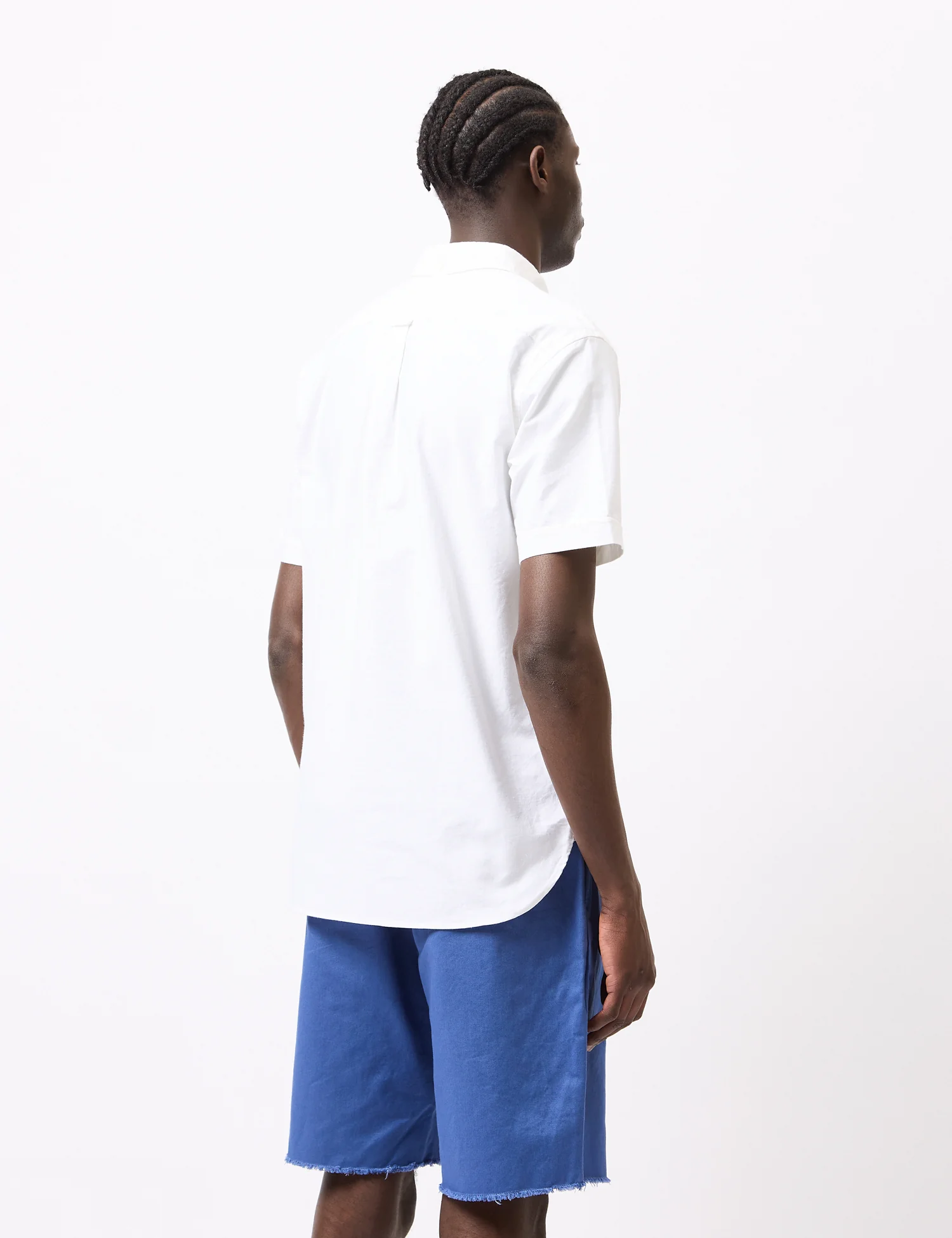 Beams Plus B.D. Pullover Short Sleeve Oxford Shirt - White - Image 4