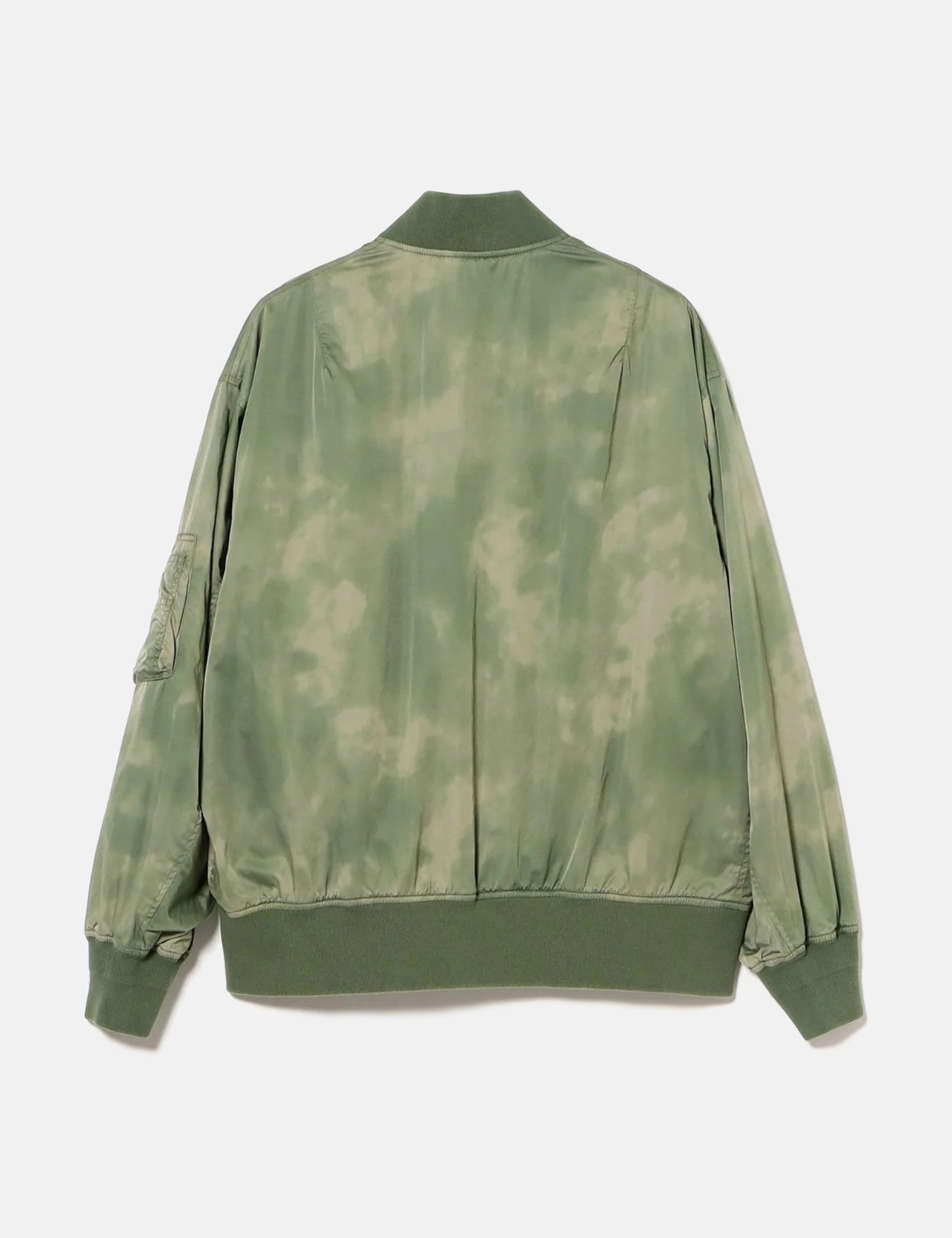 Beams Plus MIL Flight Jacket (NYCO Twill Pigment Print) - Sage Green - Image 4