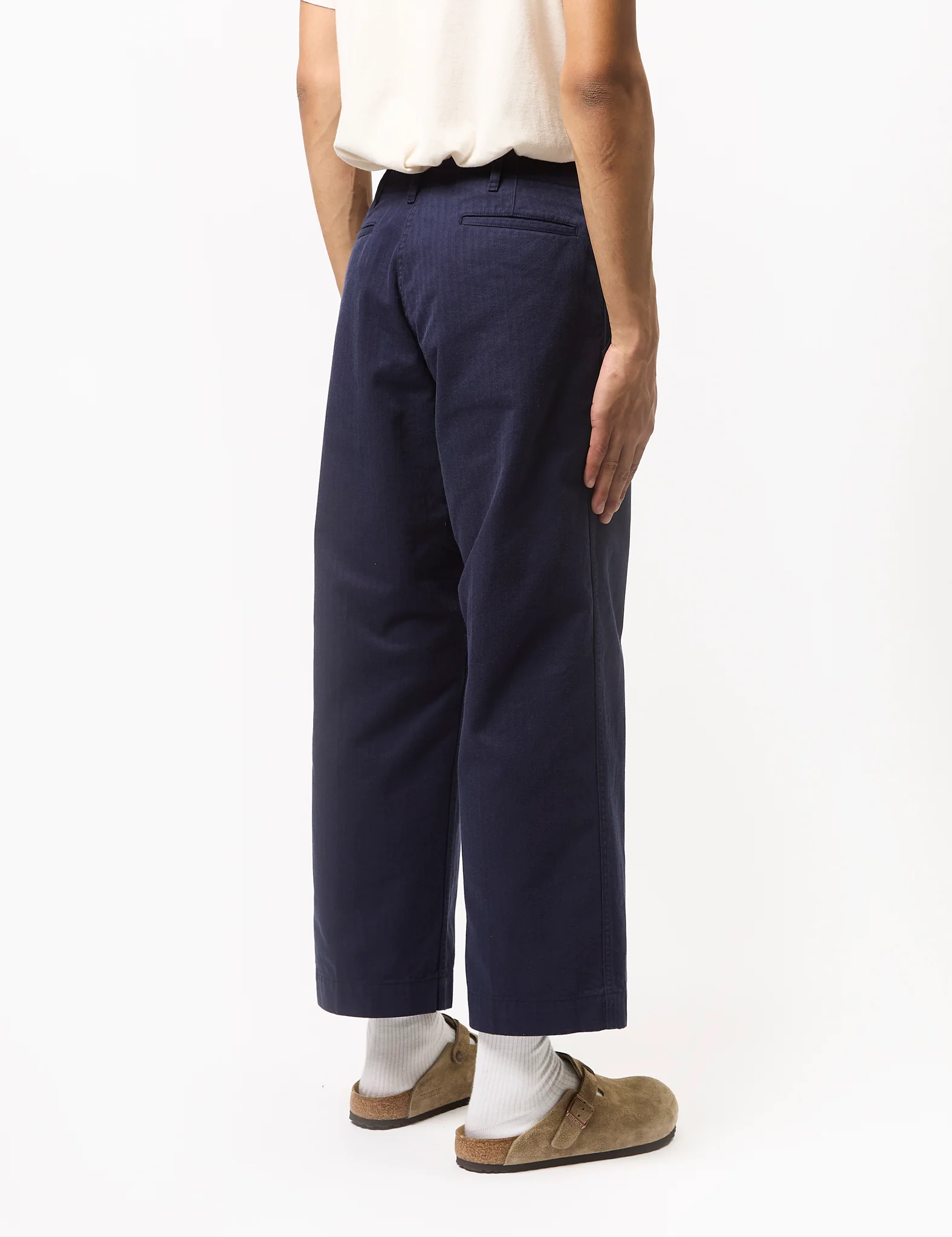 Beams Plus Mil Trousers (Herringbone) - Navy Blue - Image 3