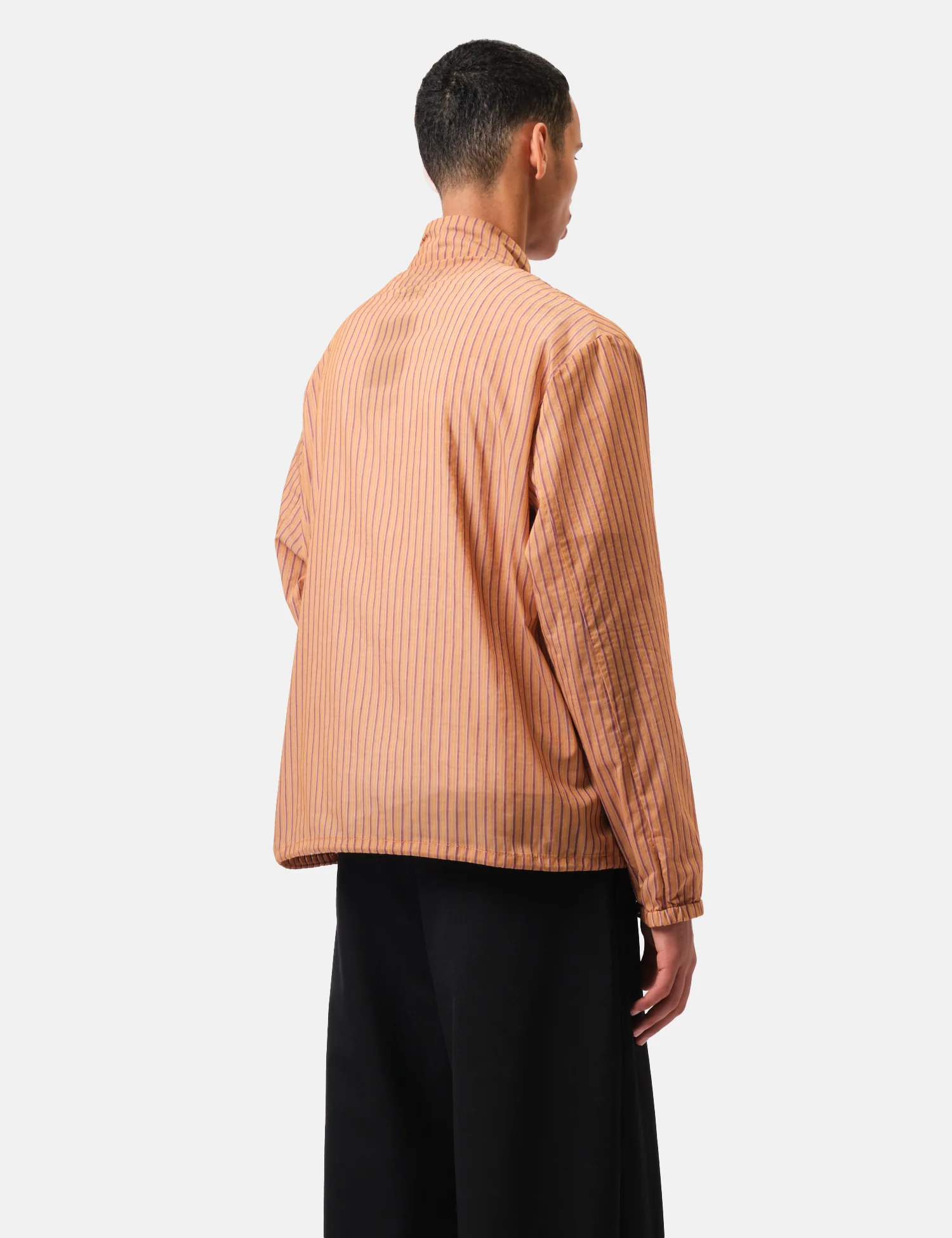 Beams Plus Swing Jacket Bumpy Stripe - Orange - Image 4