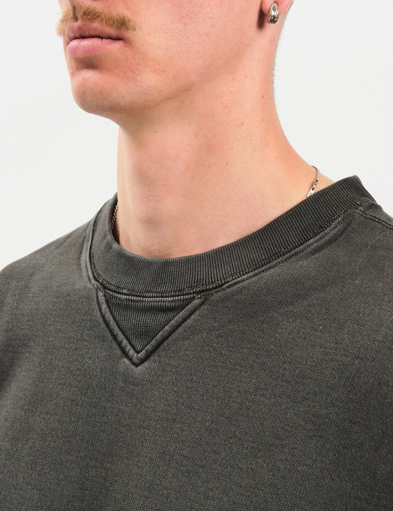 Bhode Box Crew Sweatshirt - Washed Anthracite - Image 2