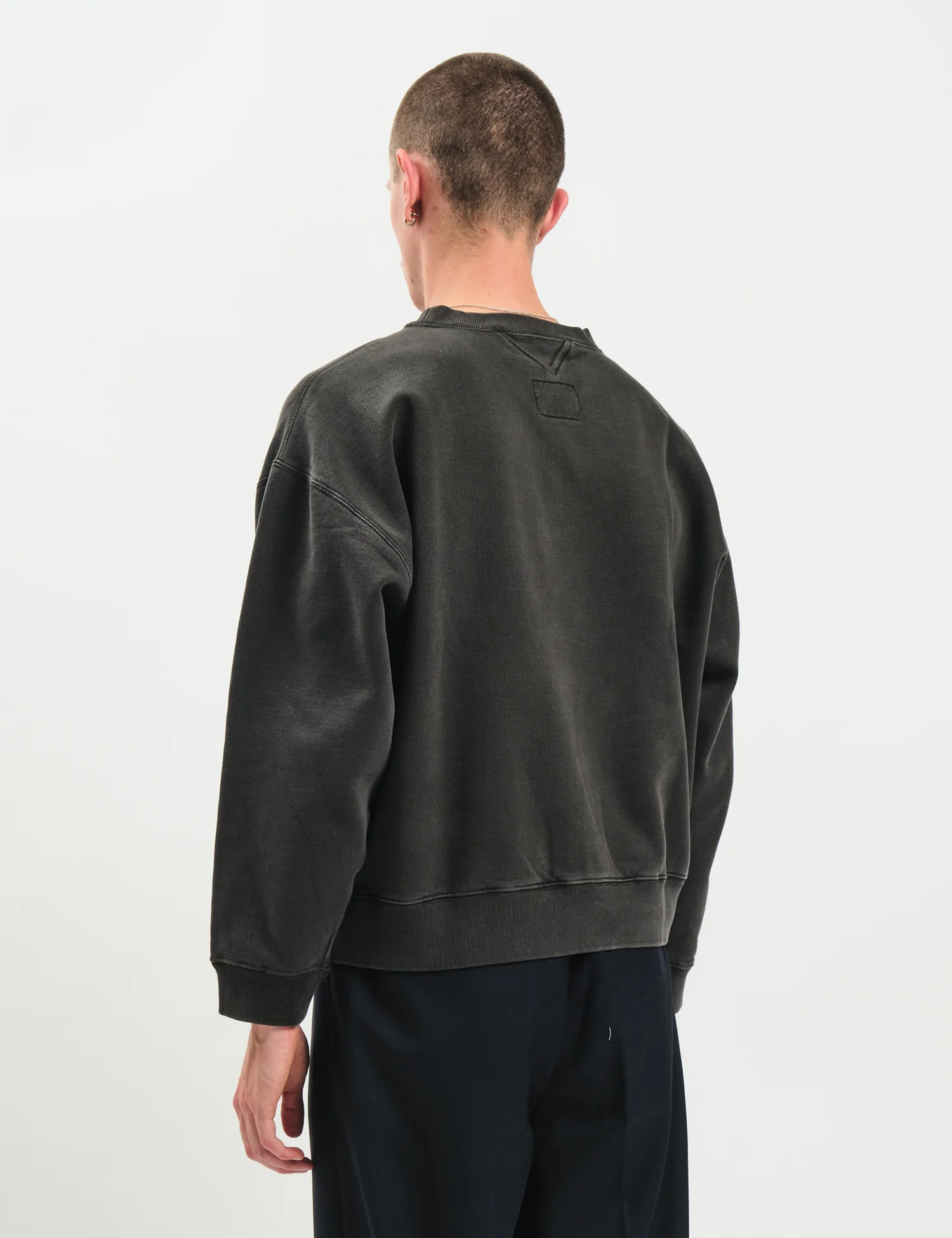 Bhode Box Crew Sweatshirt - Washed Anthracite - Image 5