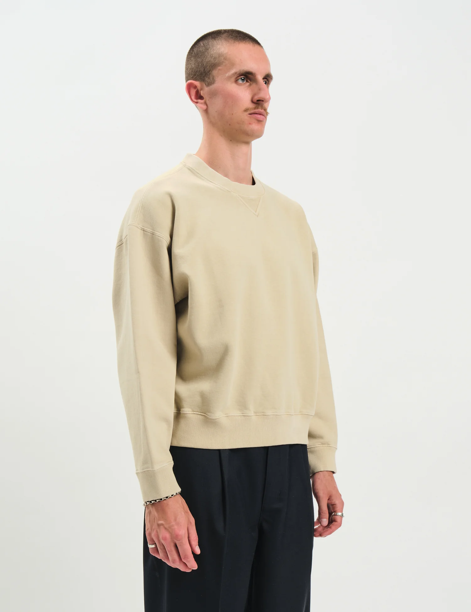 Bhode Box Crew Sweatshirt - Washed Oyster Grey - Image 4