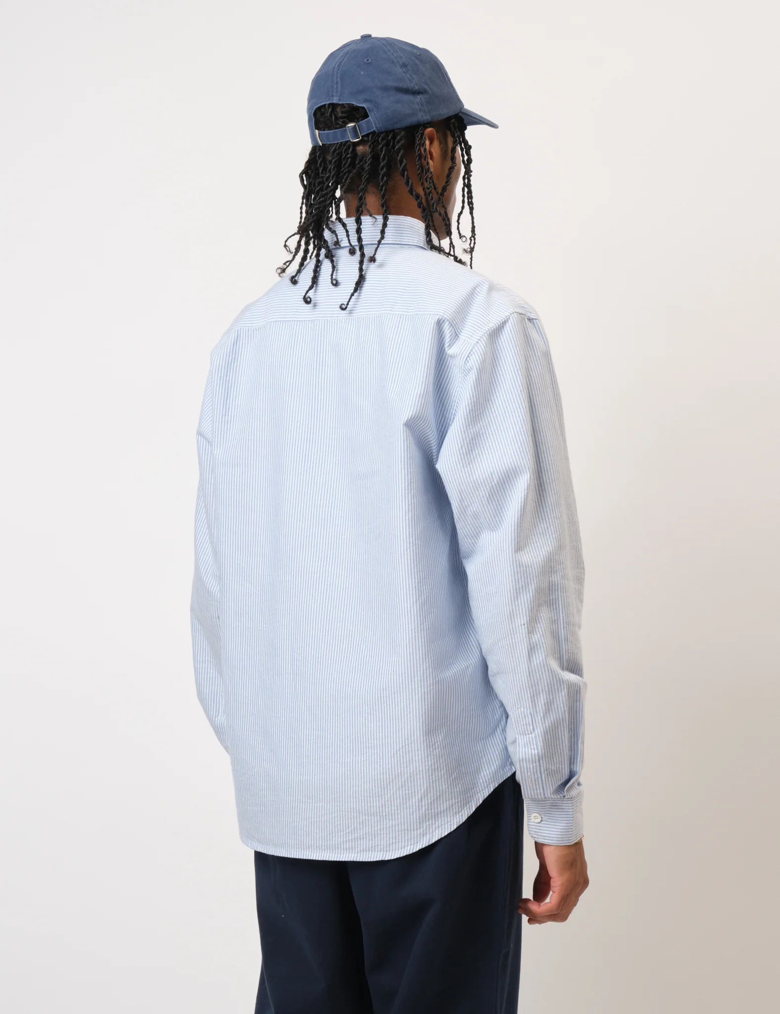 Bhode Box Oxford Shirt - White/Blue - Image 13