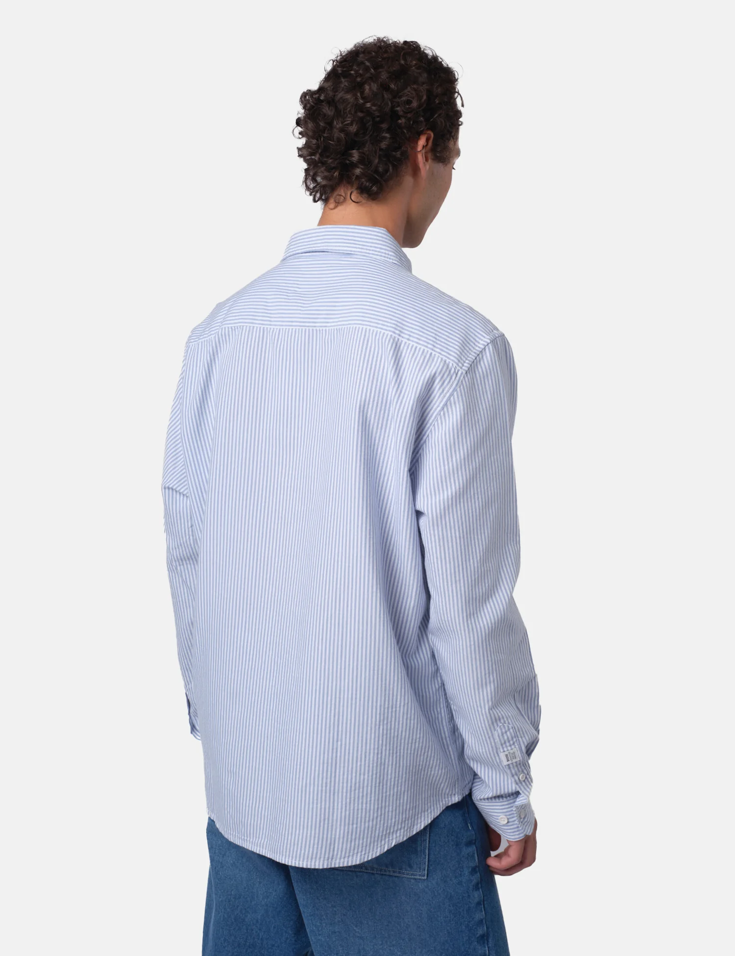 Bhode Box Oxford Shirt - White/Blue - Image 4