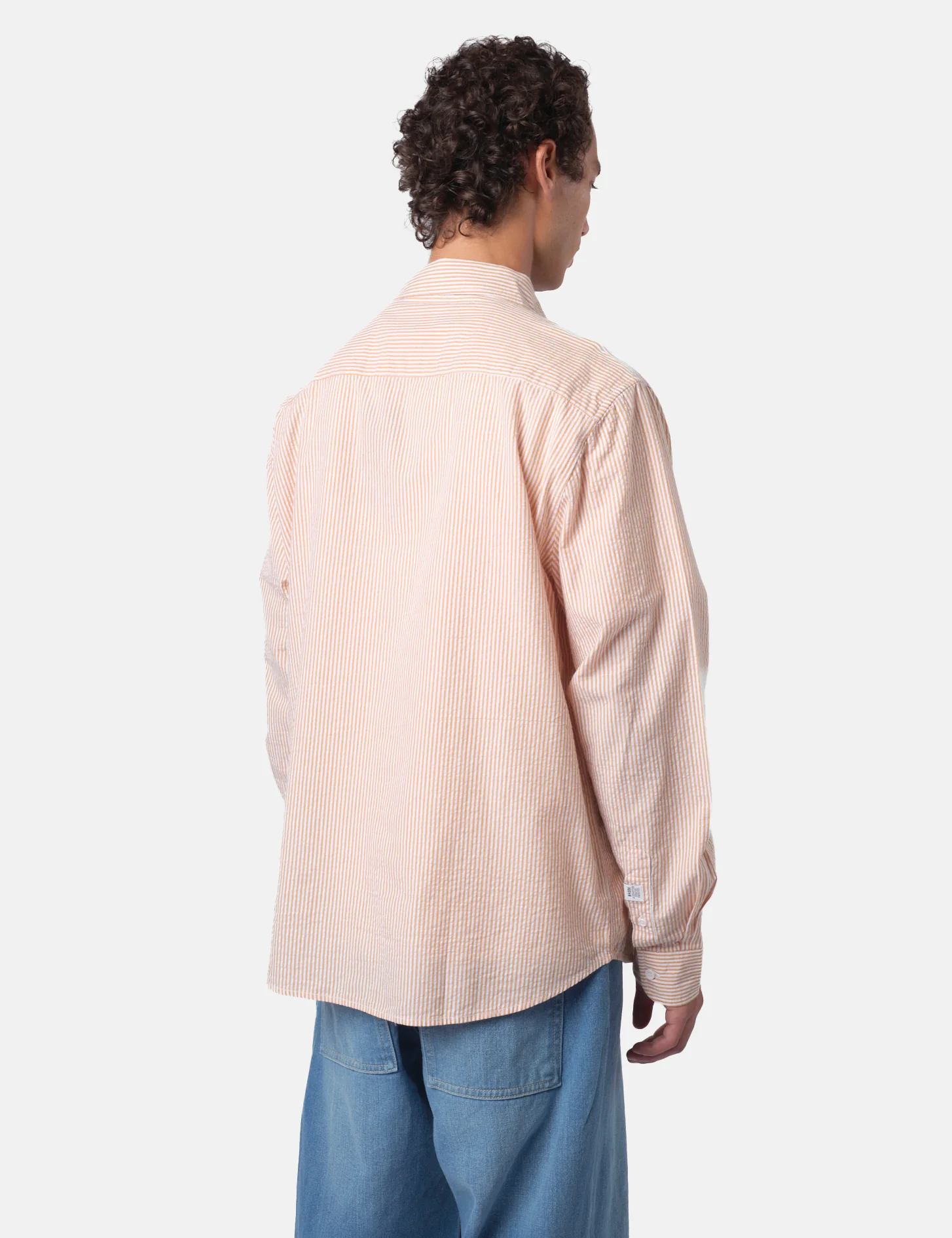 Bhode Box Seersucker Shirt - White/Rust - Image 5