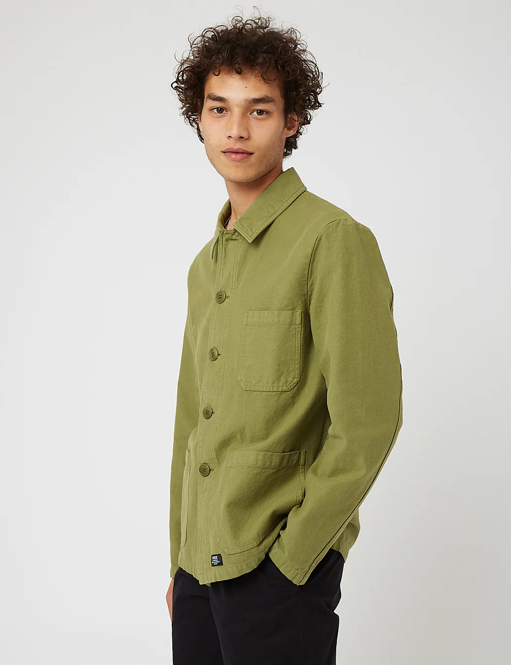 Bhode Chore Jacket (Cotton Twill) - Loden Green - Image 6
