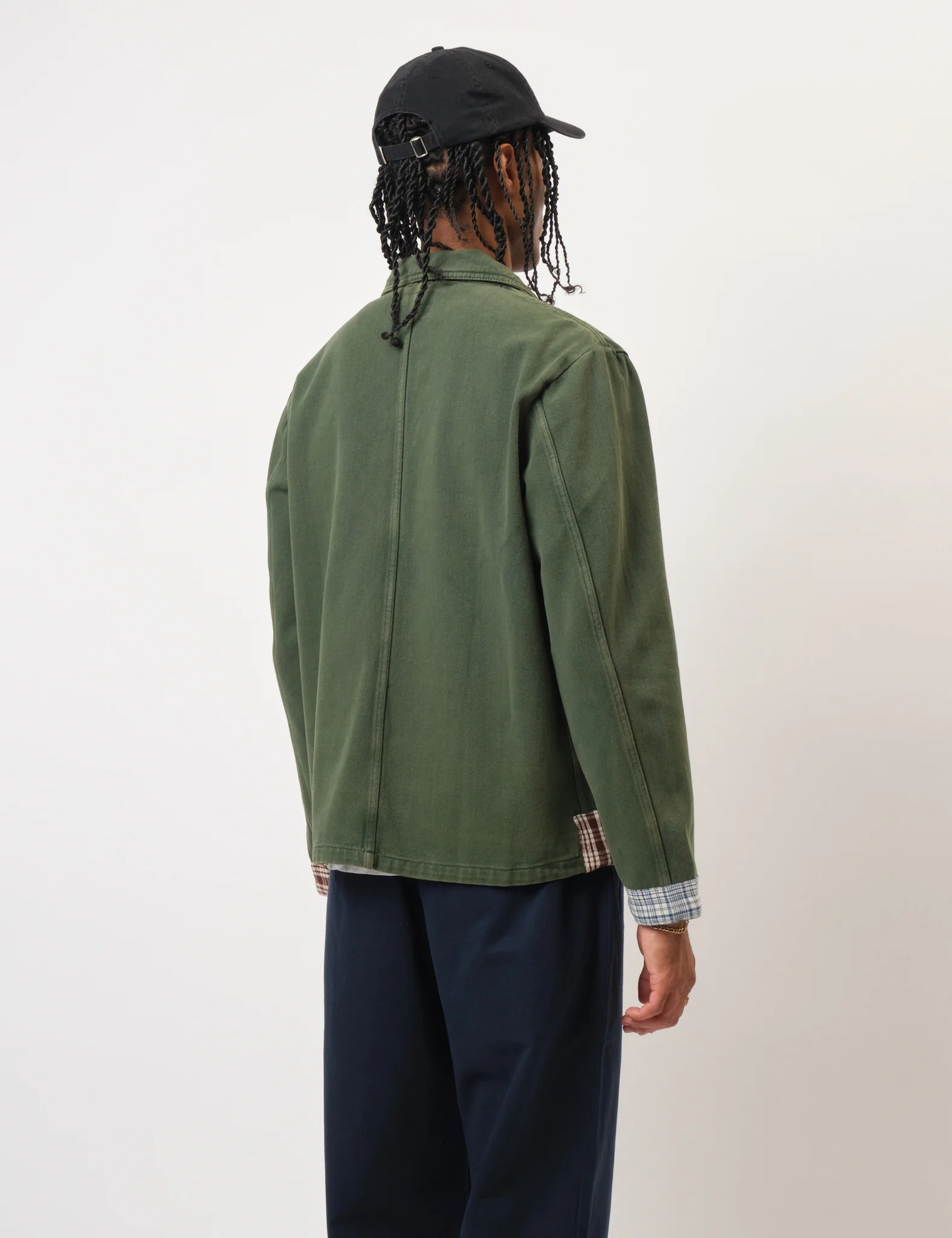 Bhode Chore Jacket (Patchwork) - Ever Green - Image 4