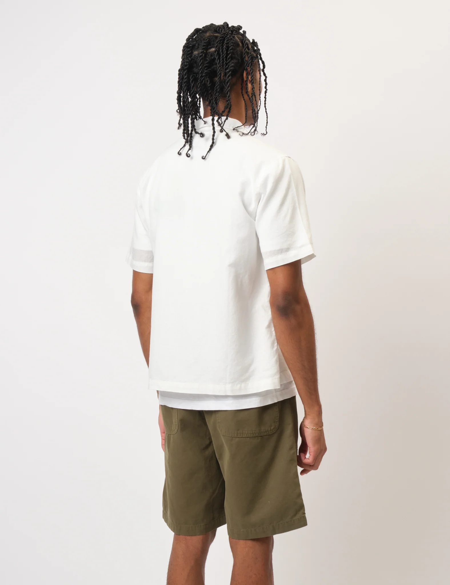 Bhode Cuca Short Sleeve Shirt (Linen) - Ivory White - Image 4