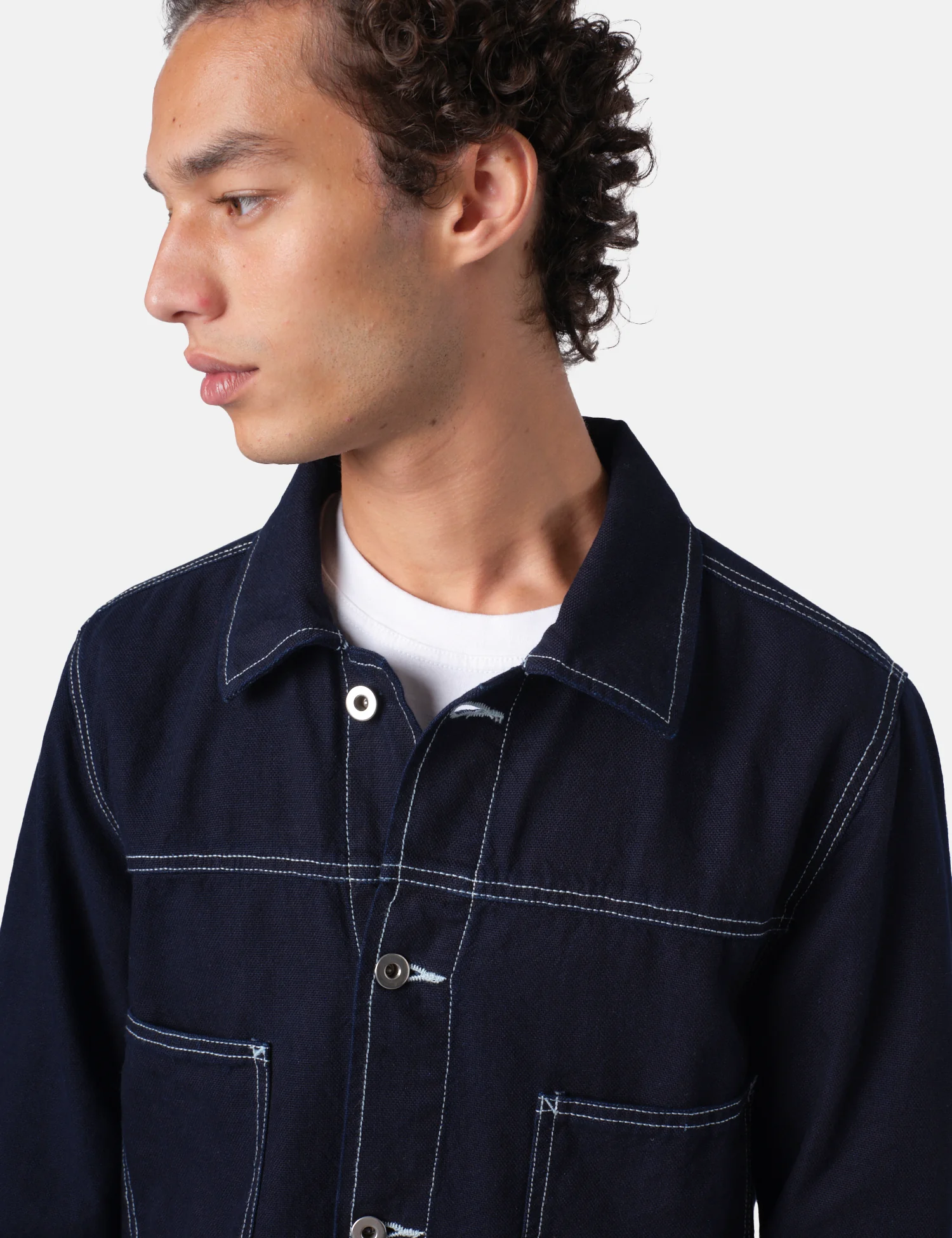 Bhode Denim Jacket - Dark Indigo Blue - Image 2