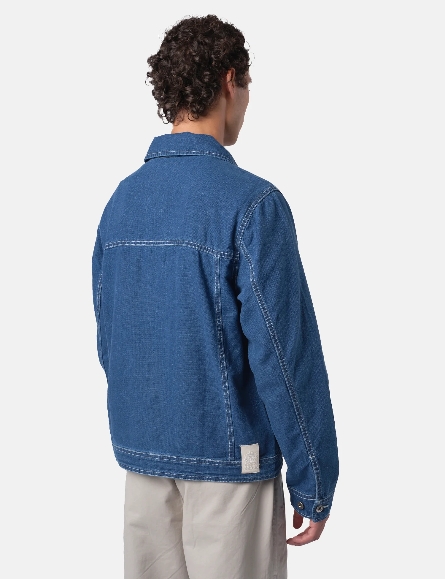 Bhode Denim Jacket - Washed Indigo Blue - Image 8