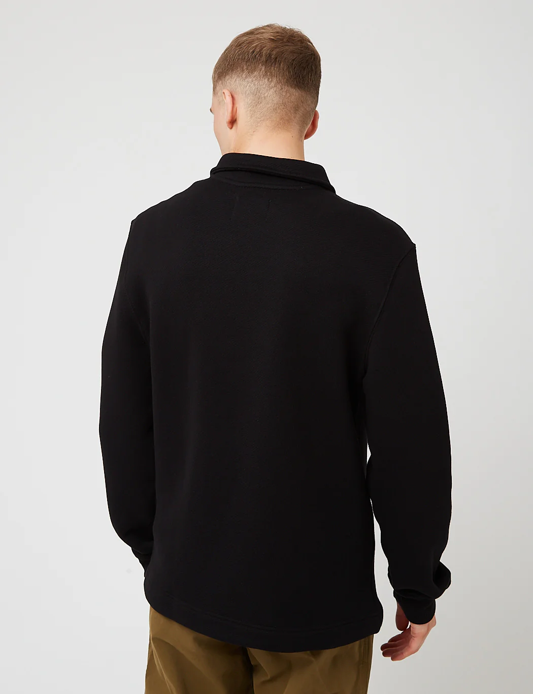 Bhode Everyday Half-Zip Collar Sweatshirt (Loopback) - Pirate Black - Image 5