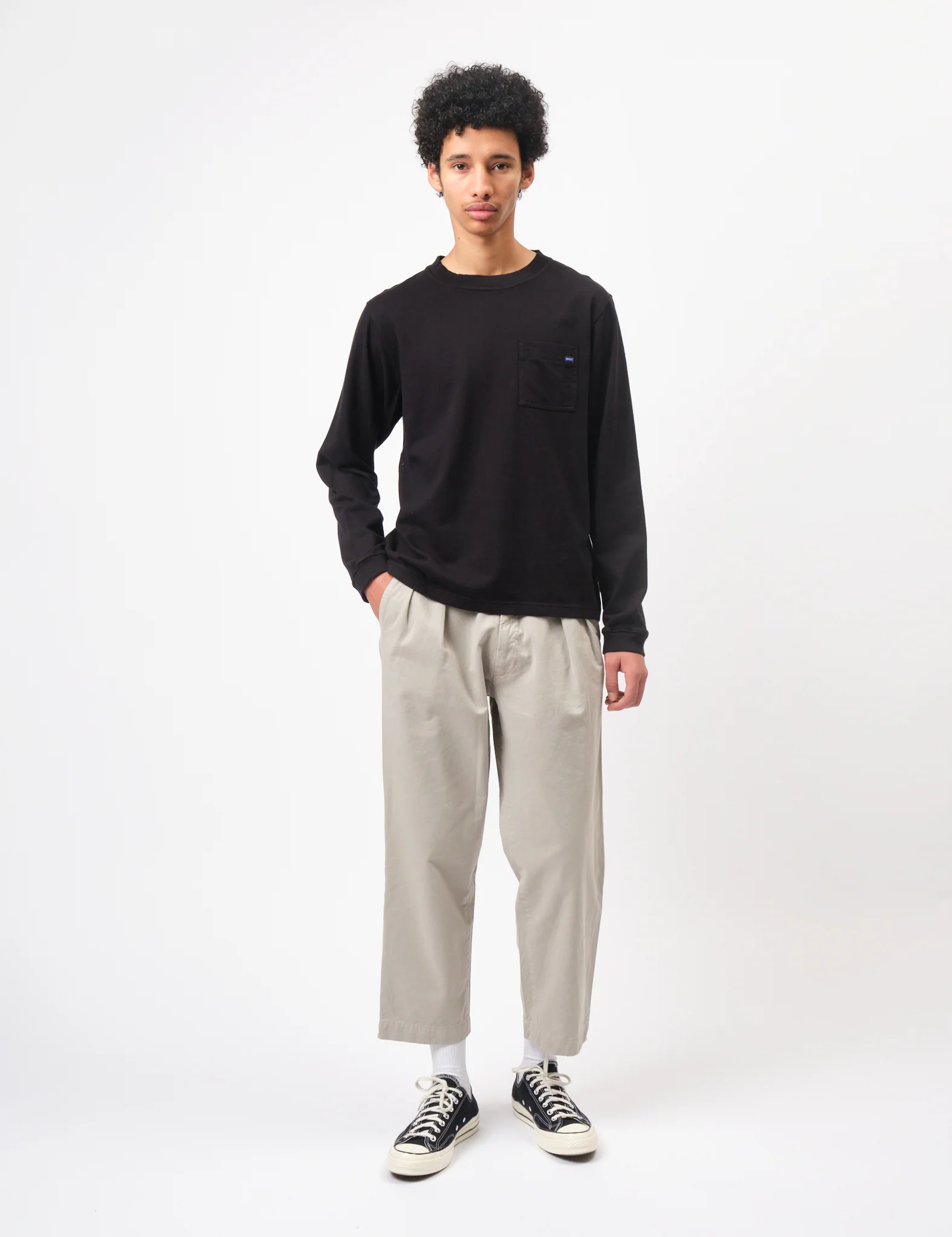 Bhode Everyday Long Sleeve Jersey 300gsm - Washed Black - Image 3