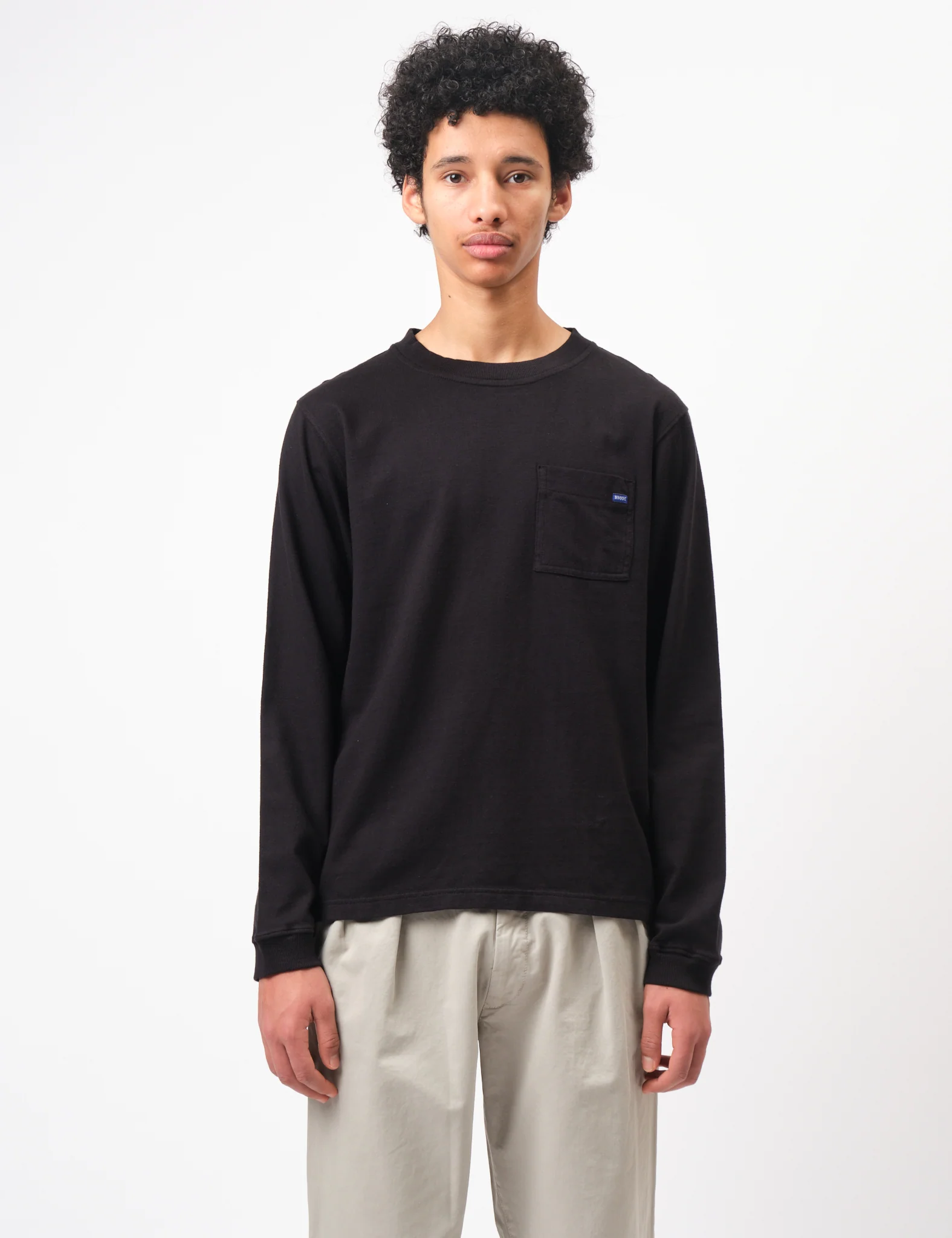 Bhode Everyday Long Sleeve Jersey 300gsm - Washed Black - Image 7