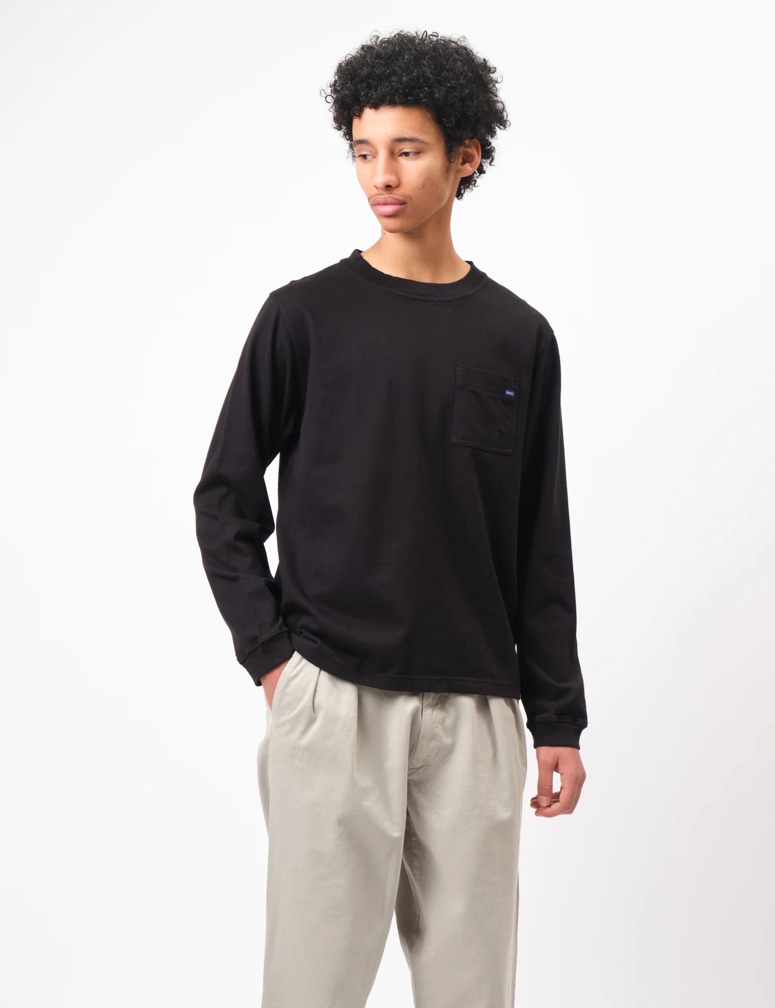 Bhode Everyday Long Sleeve Jersey 300gsm - Washed Black - Image 9