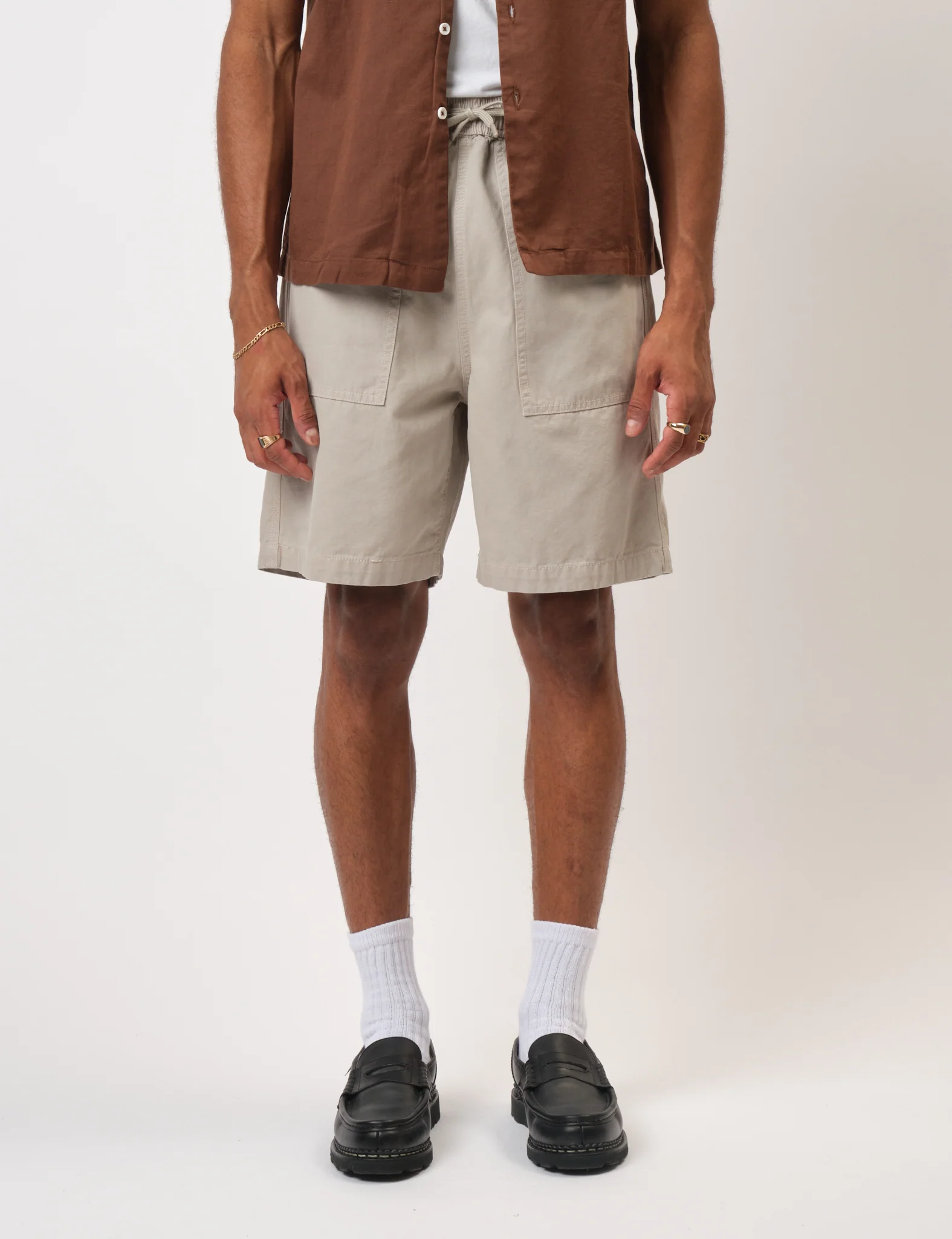 Bhode Fatigue Shorts (Duck Canvas) - Cornish Stone - Image 6