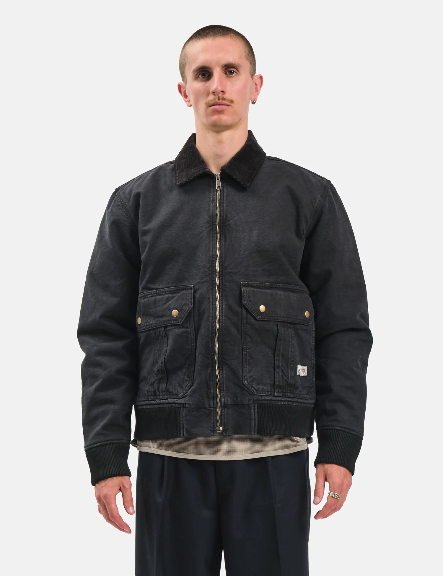 Bhode Flight Jacket (Insulated) - Washed Black