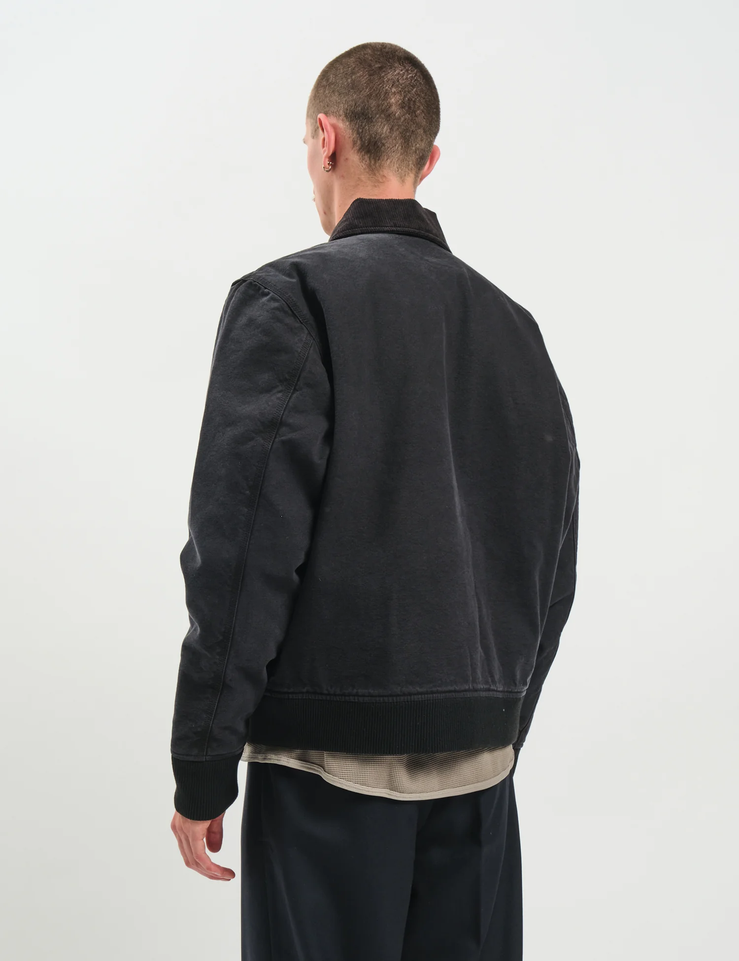 Bhode Flight Jacket (Insulated) - Washed Black - Image 5