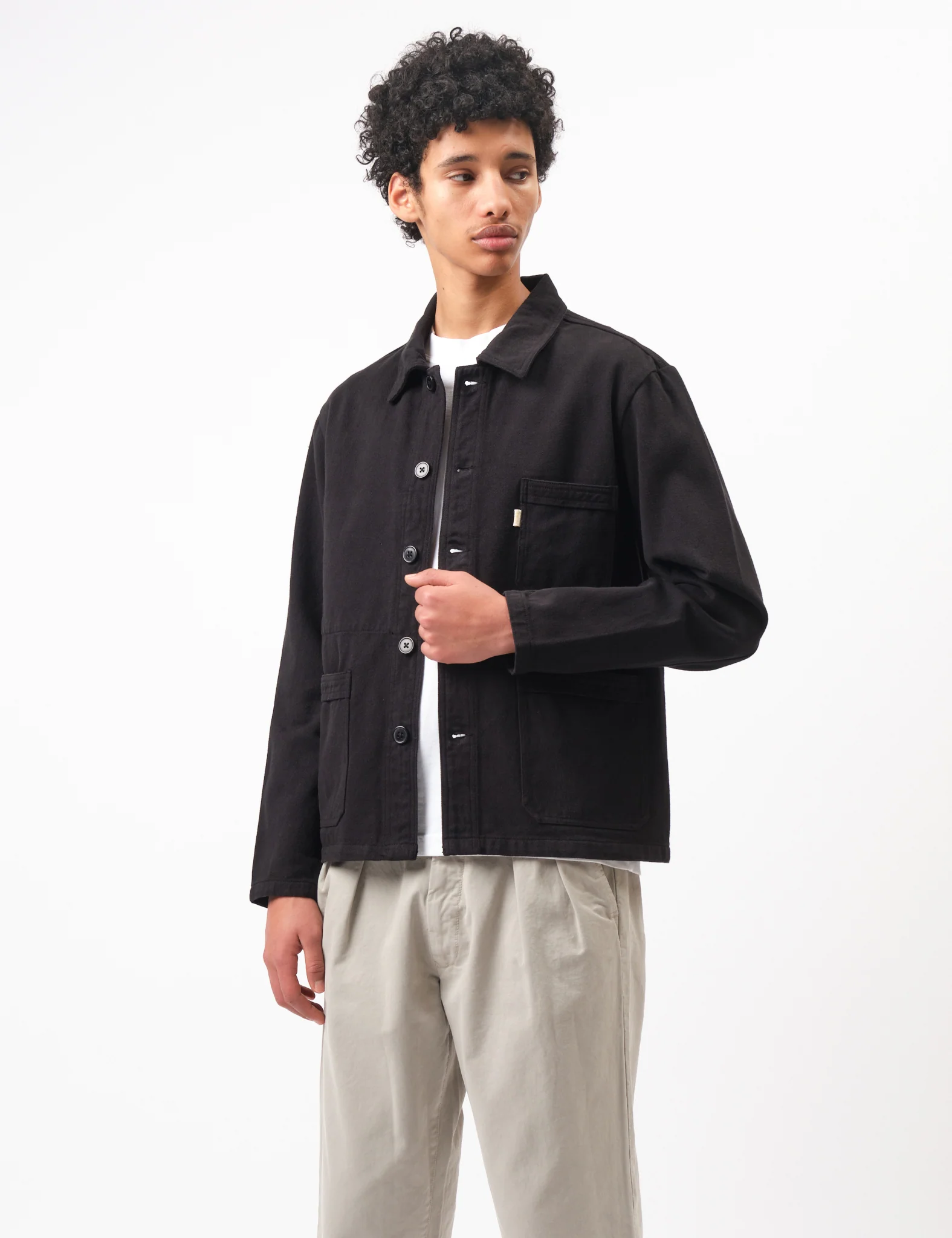 Bhode French Chore Jacket Mk.II - Black - Image 7