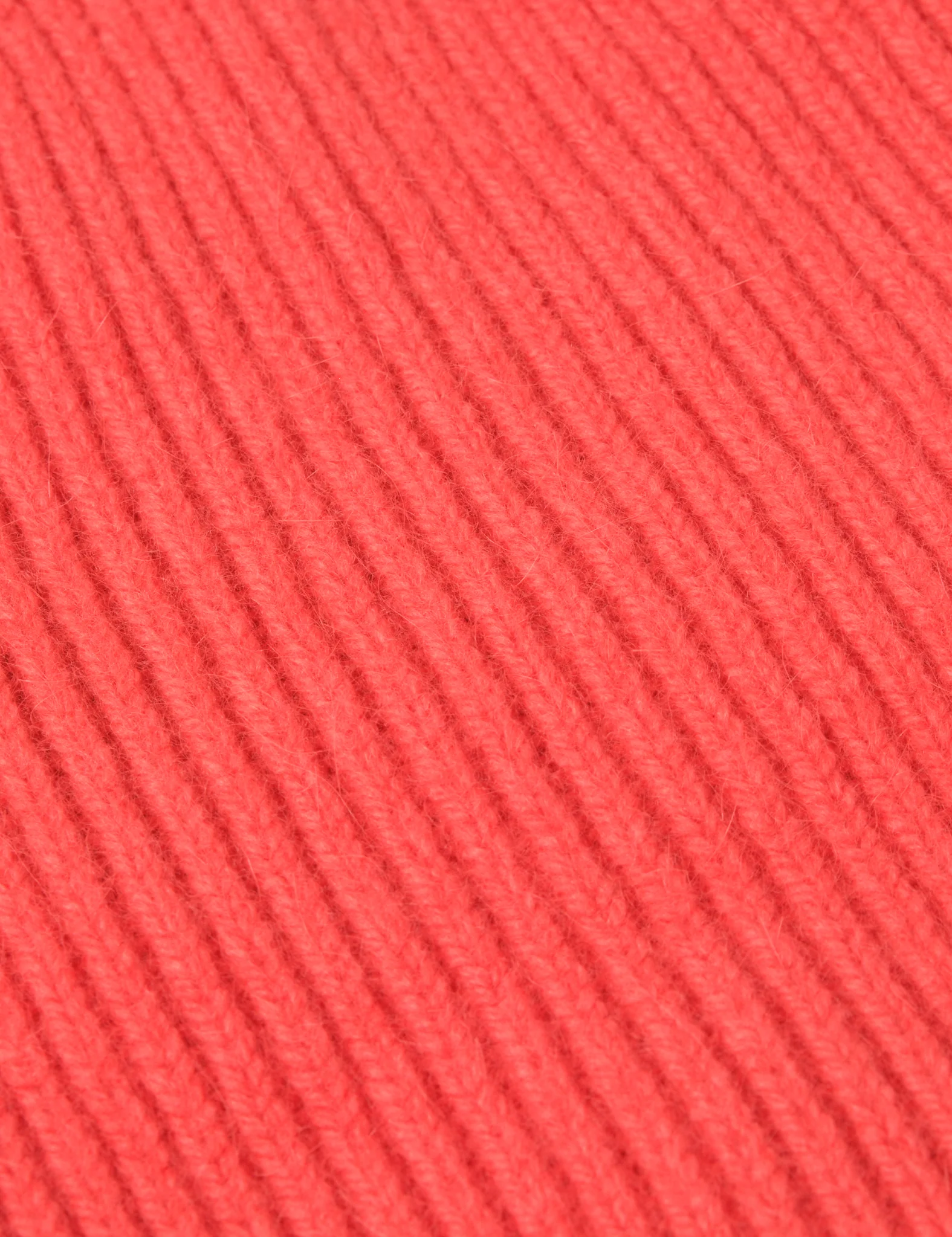Bhode Hawick Geelongora Beanie Hat (Knitted in Scotland) - Salmon - Image 3