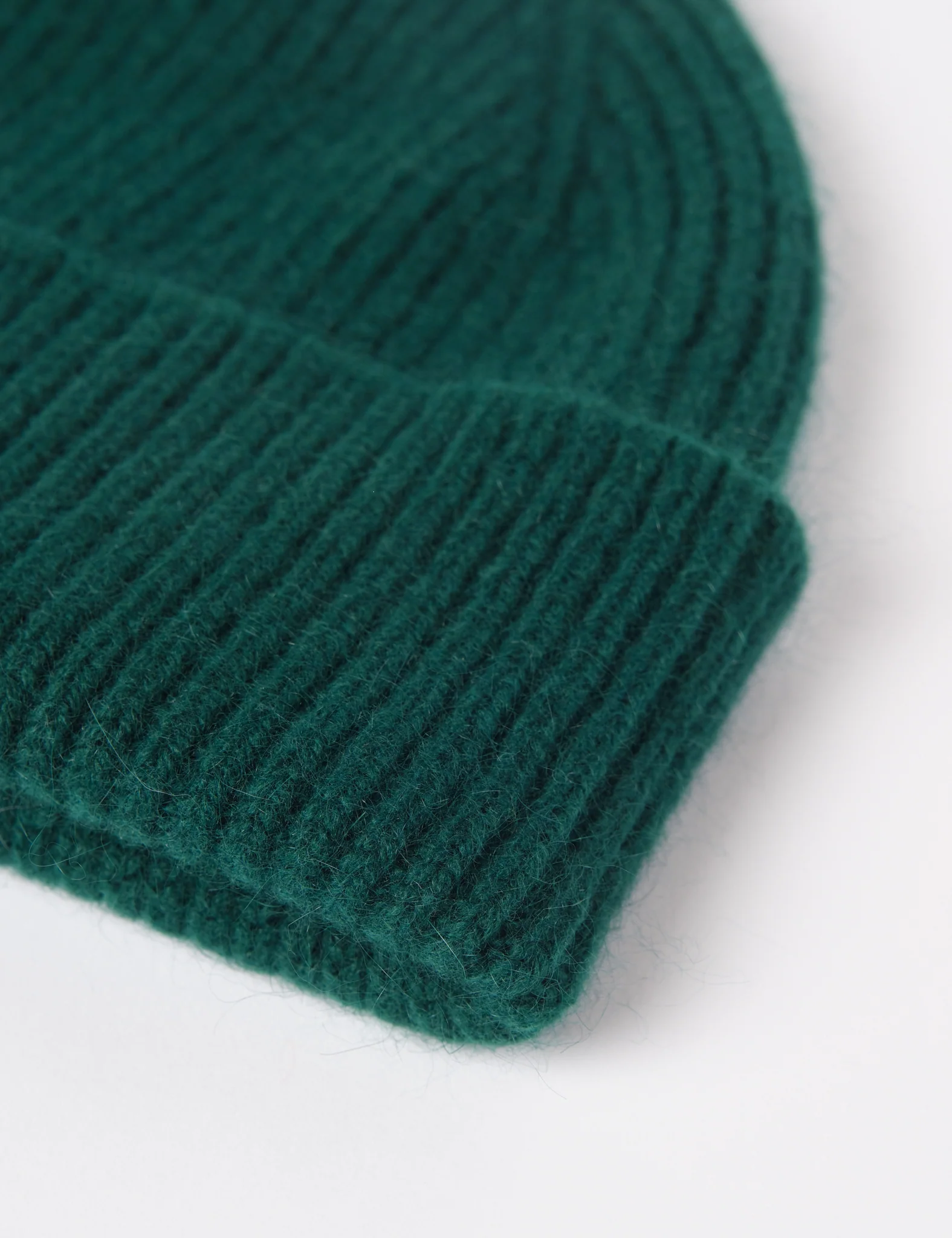 Bhode Hawick Geelongora Beanie Hat (Knitted in Scotland) - Spruce - Image 2