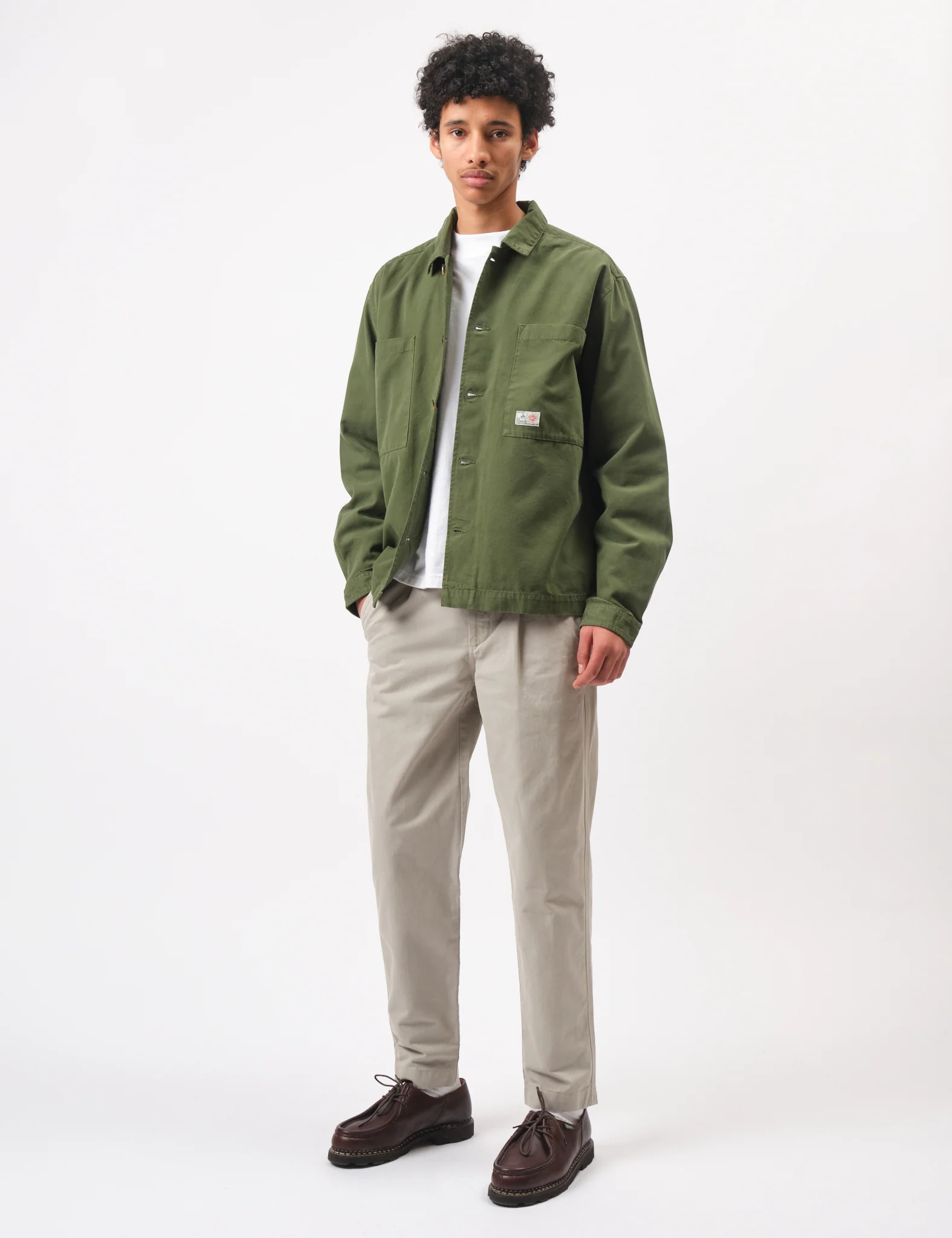 Bhode Hunting Overshirt Twill - Army Green - Image 4