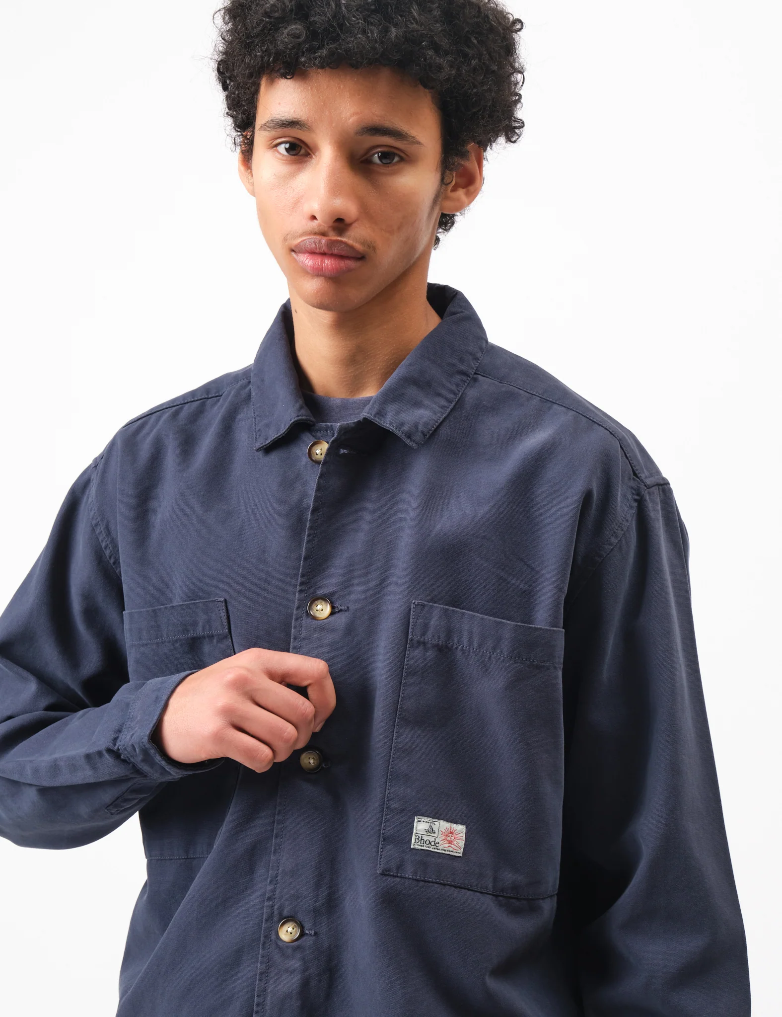 Bhode Hunting Overshirt Twill - Night Sky Blue - Image 2