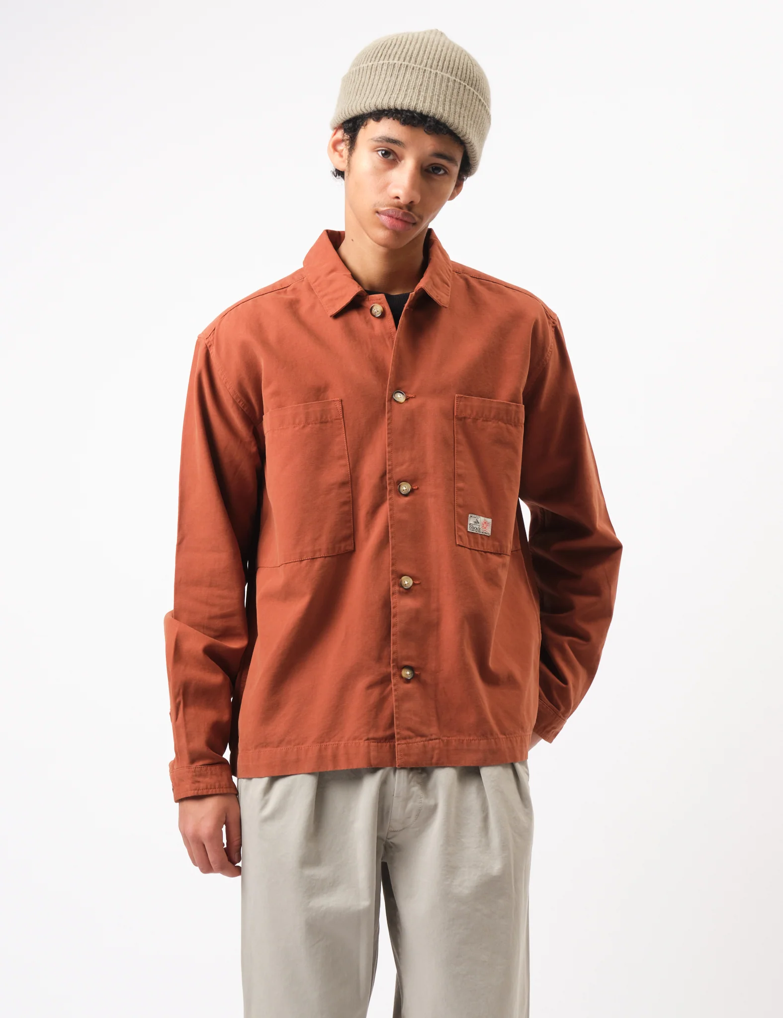 Bhode Hunting Overshirt Twill - Rust - Image 10