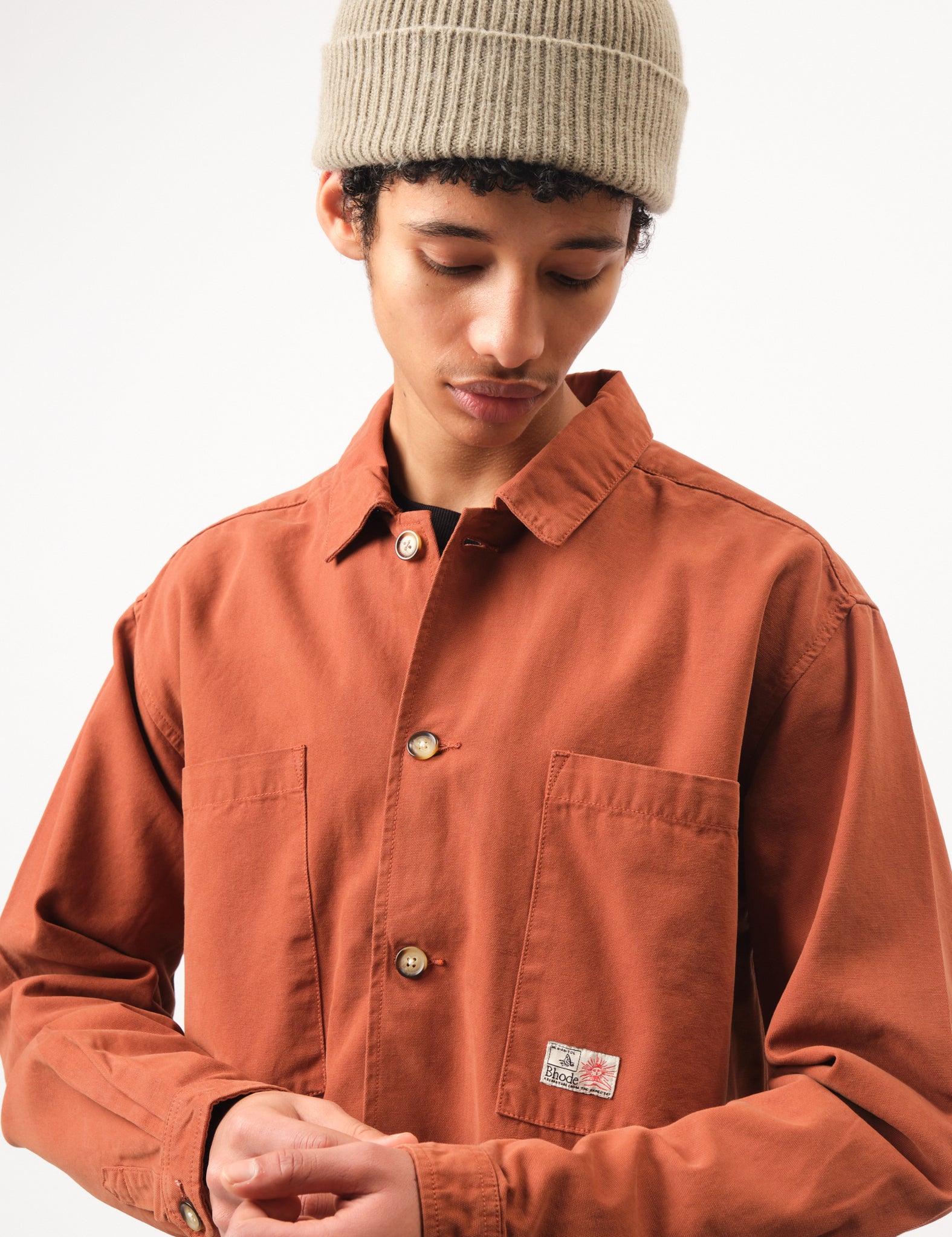 Bhode Hunting Overshirt Twill - Rust - Image 11