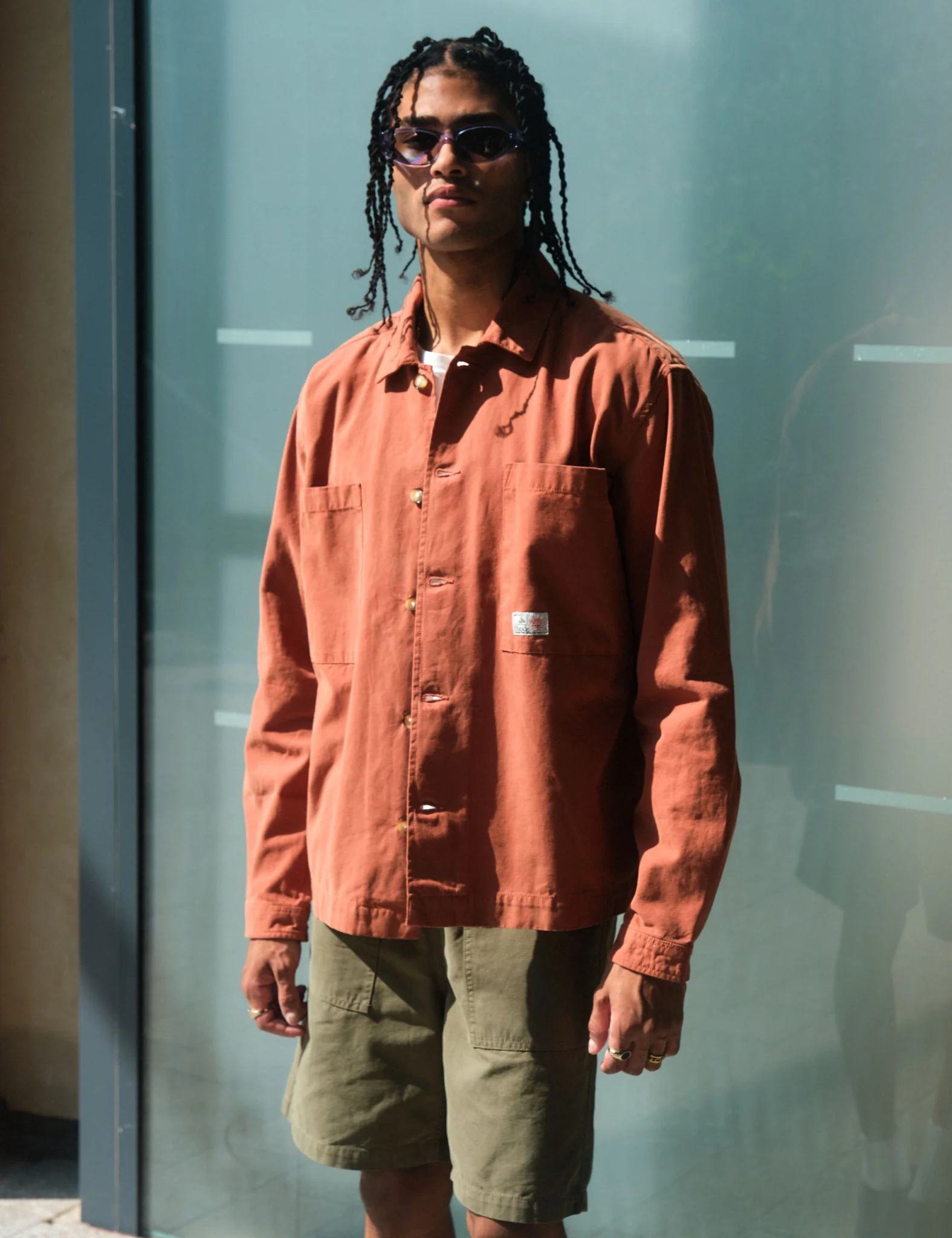 Bhode Hunting Overshirt Twill - Rust - Image 2
